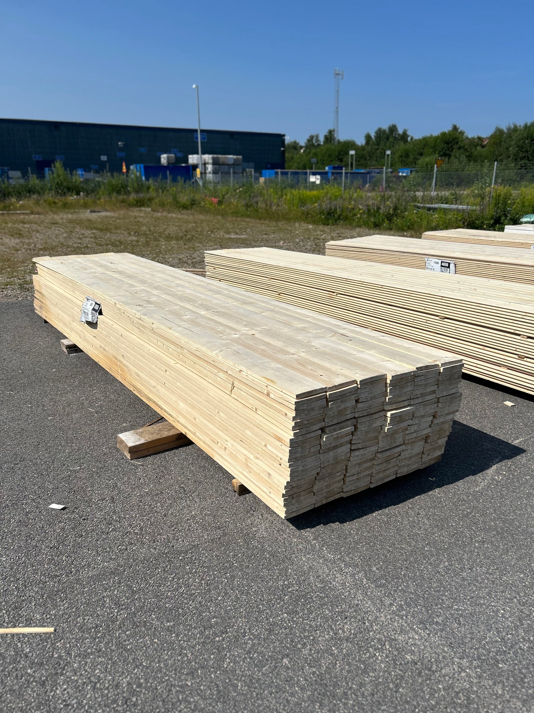Paket Finsågade Brädor 22x170mm 156st 4.80m Obehandlade