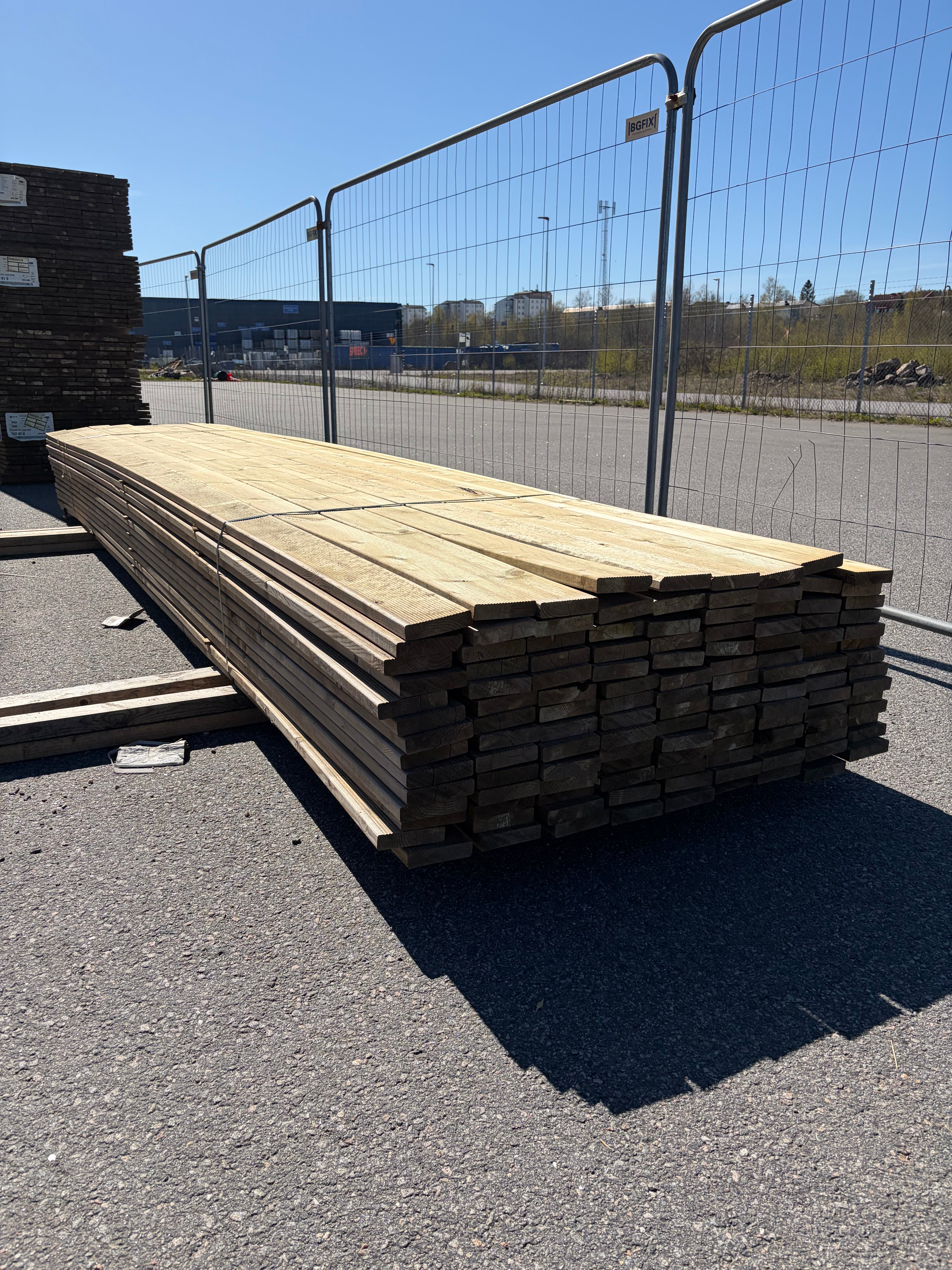 Paket Tryckimpregnerad Rillad Trall 28x120mm, 126st 5,10m