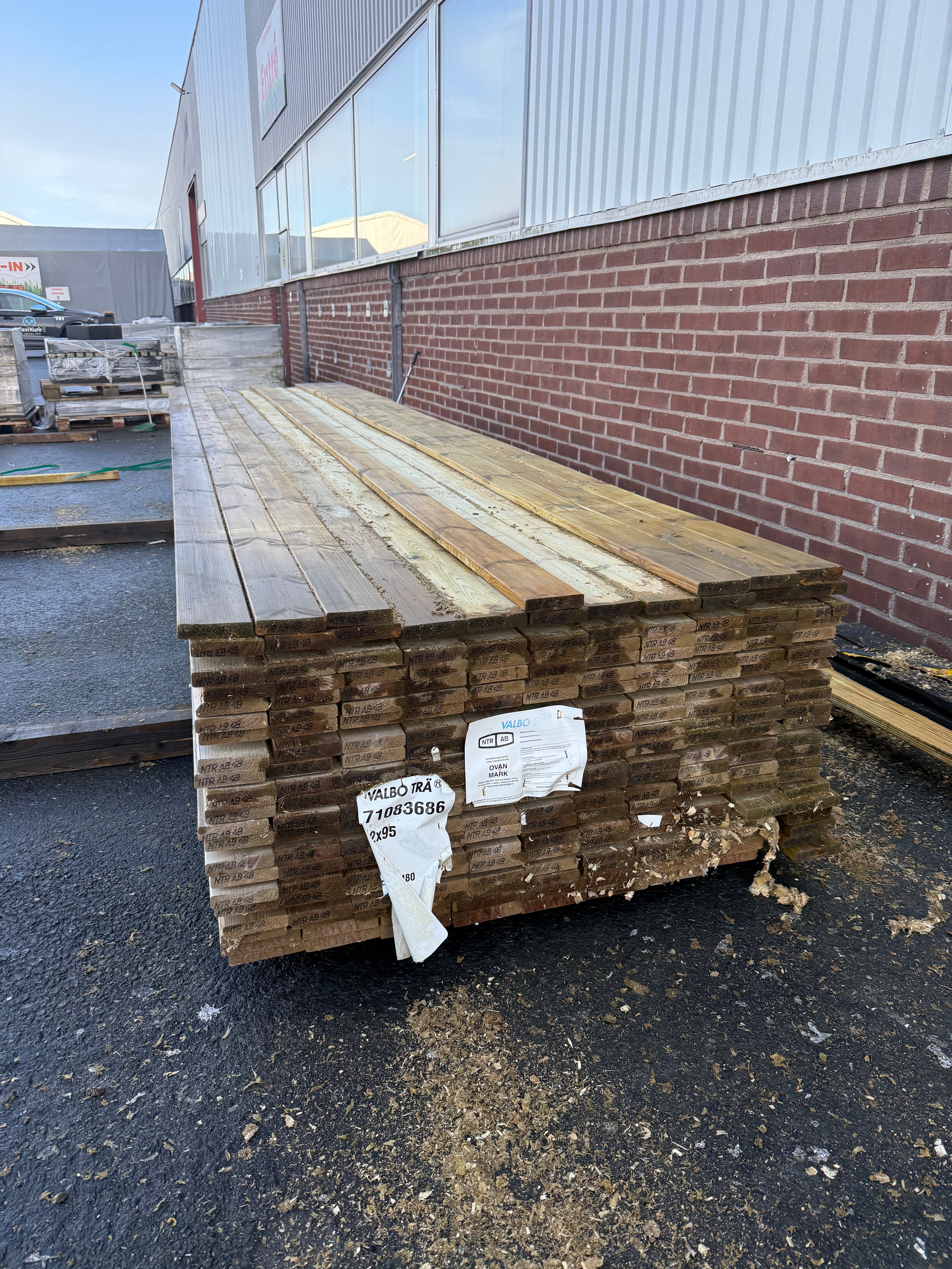 Paket Trall 22x95mm, 227st 4,80m Tryckimpregnerad (NTR AB)