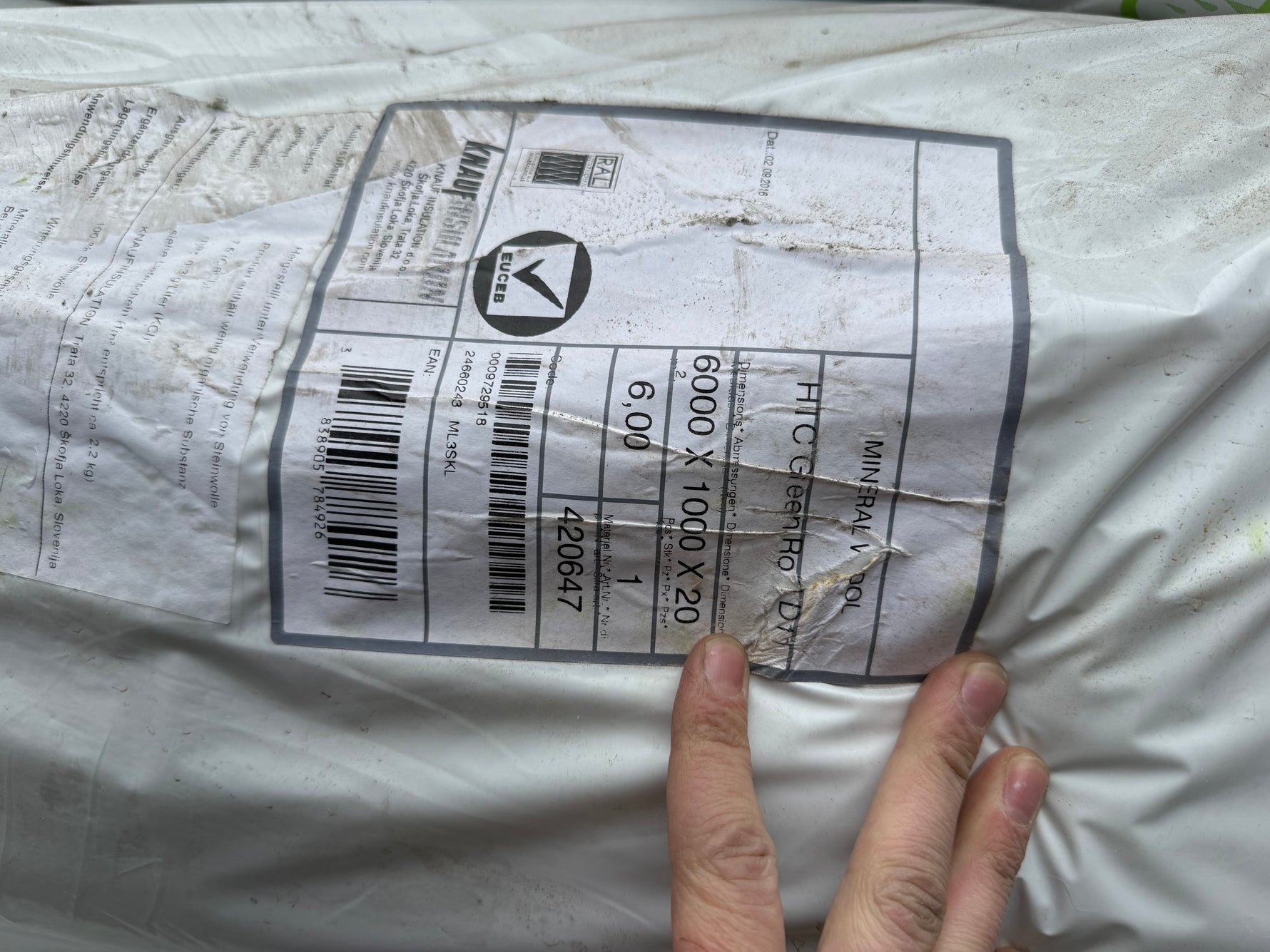 Knauf Insulation – Mineralull (HTC Green Roll) 258 kvm