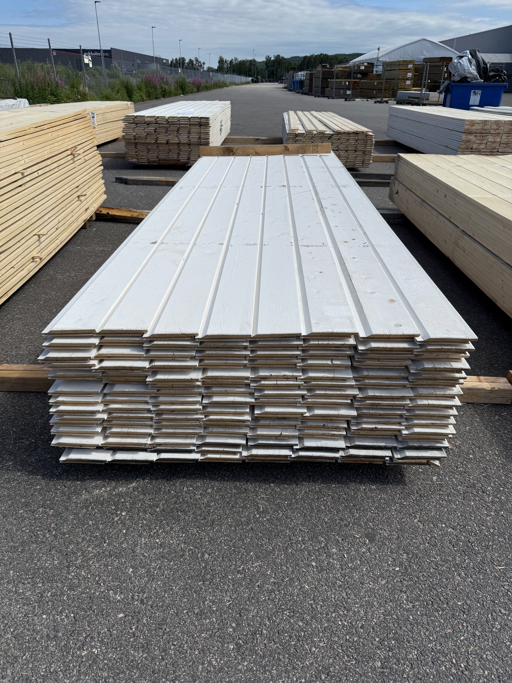 Paket Ytterpanel Enkelfasspont 22x145mm, 120st 3.60m Grundmålad