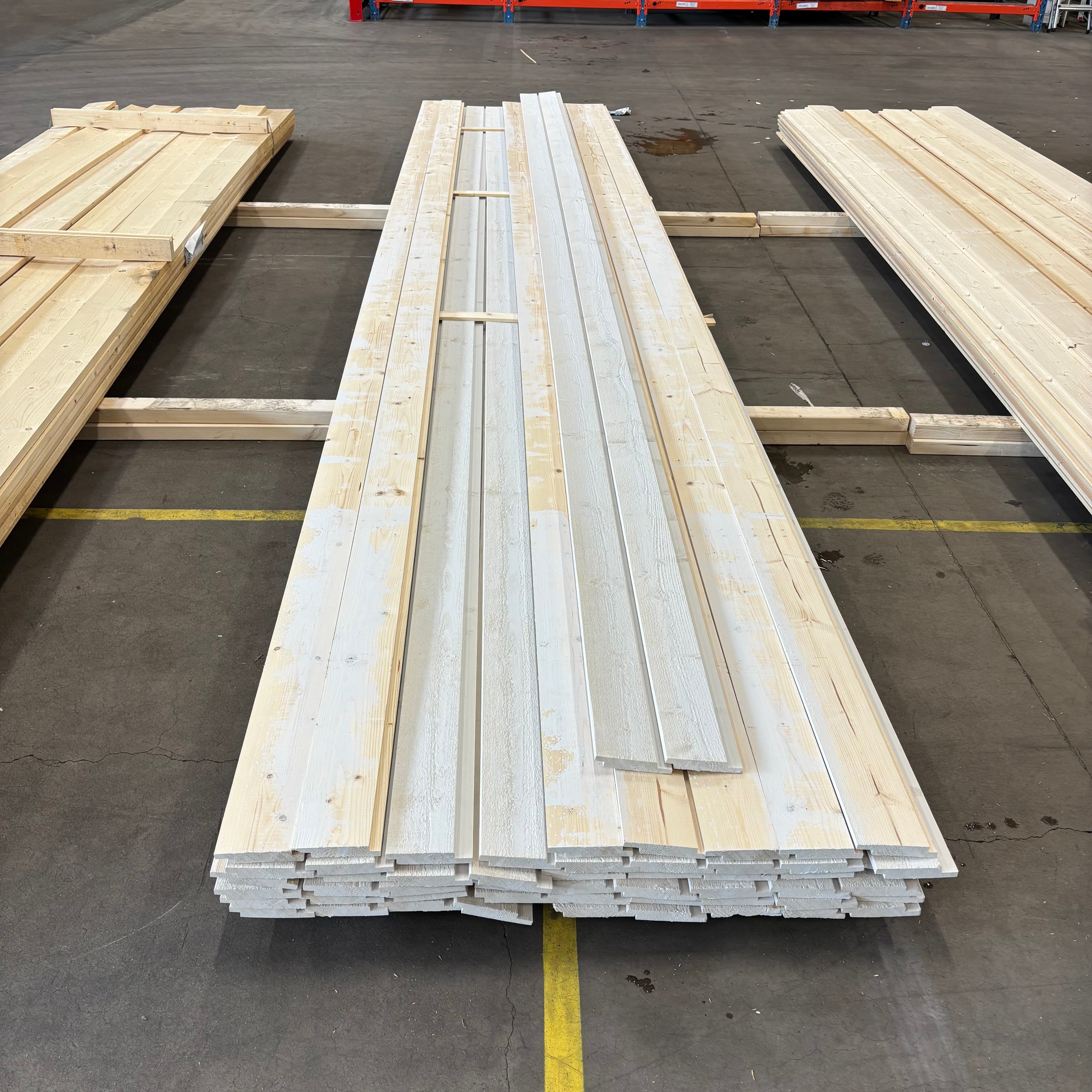 Paket Rak Falsad Spårpanel 22x120mm – 52 st (5,40 m, furu, vitmålad)