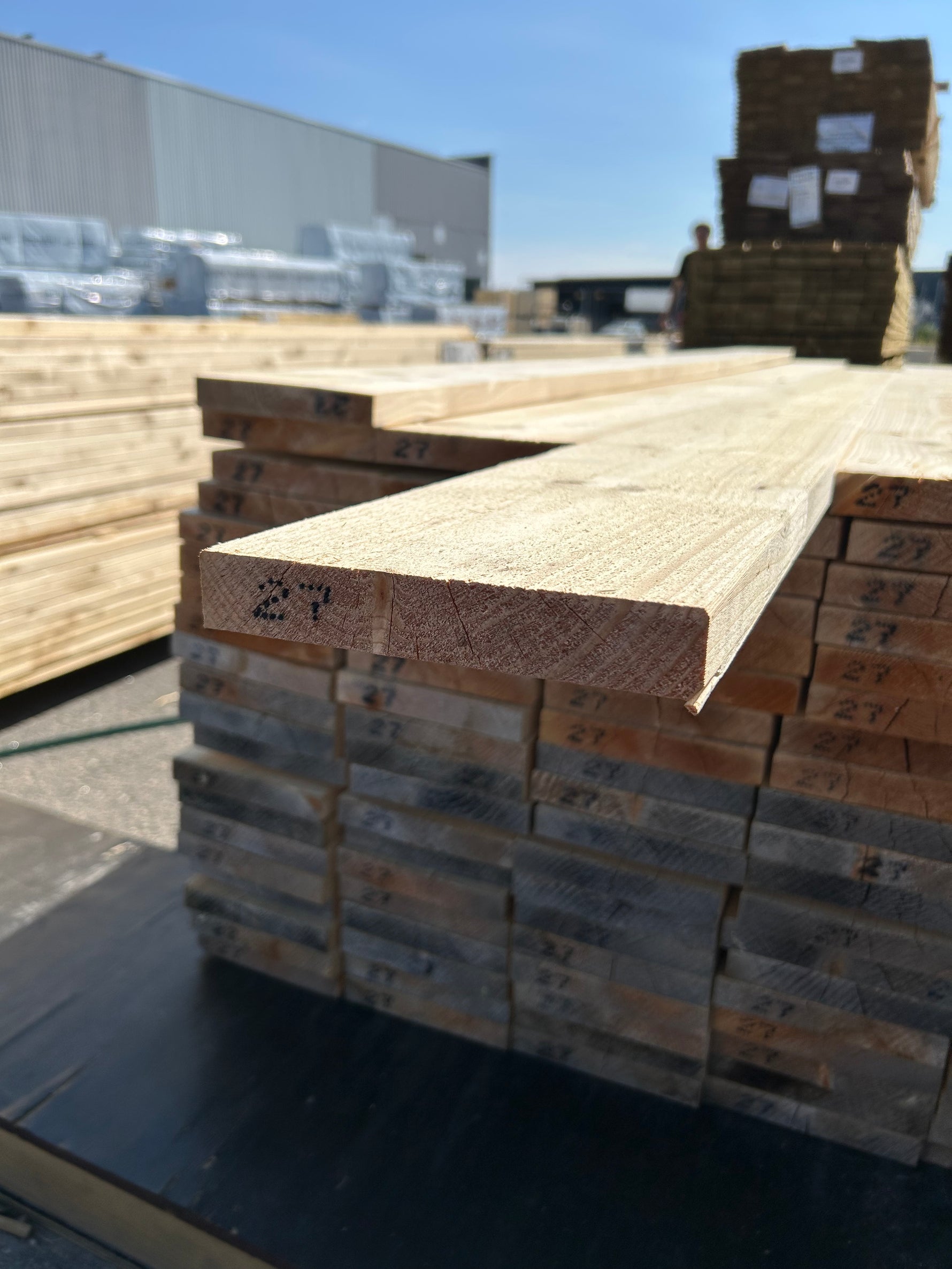 Paket Finsågade Brädor 28x170mm 2.70m 116st Obehandlade