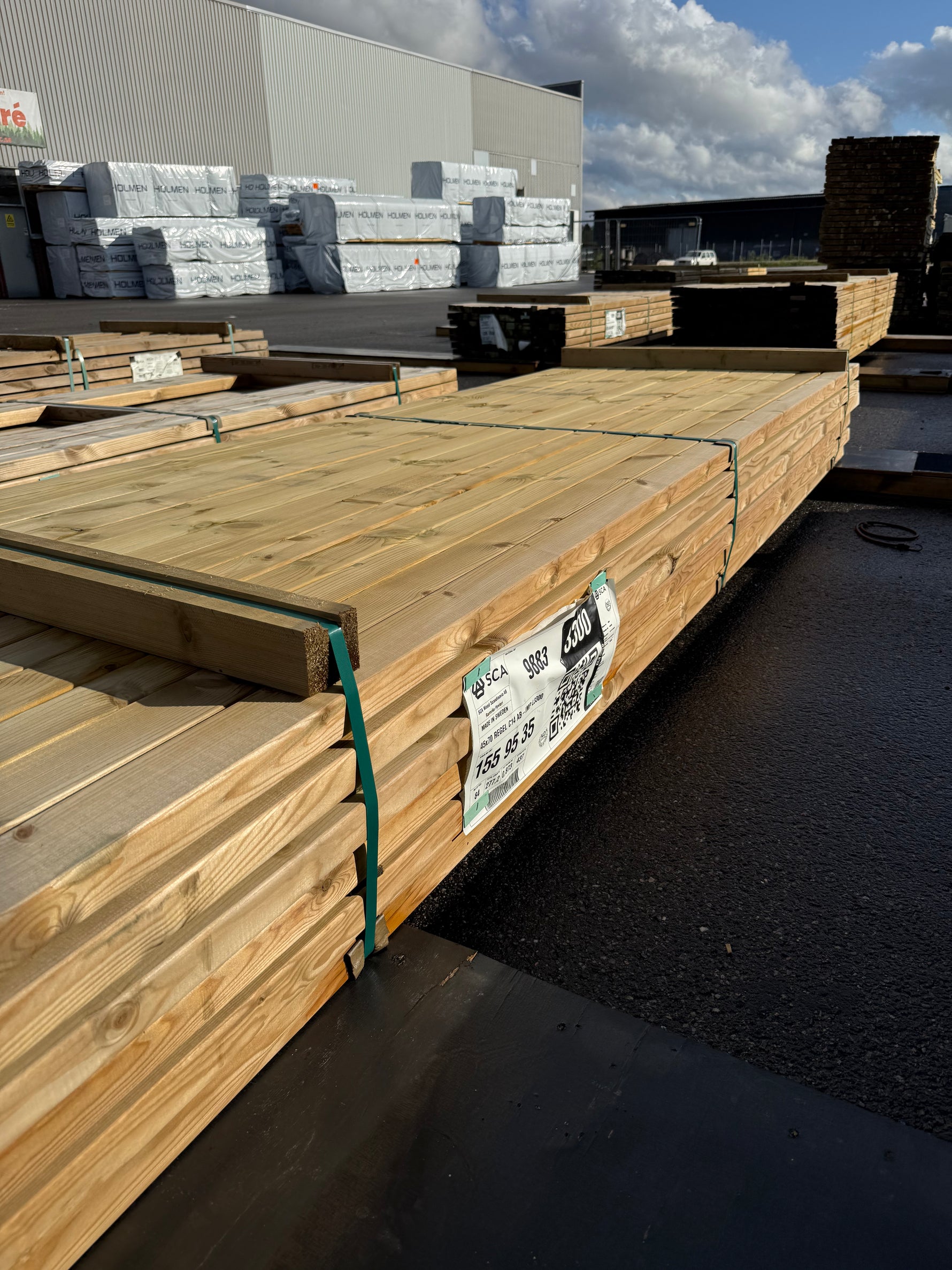 Paket Tryckimpregnerade Reglar 45x70mm, 84st 3.30m (C14)