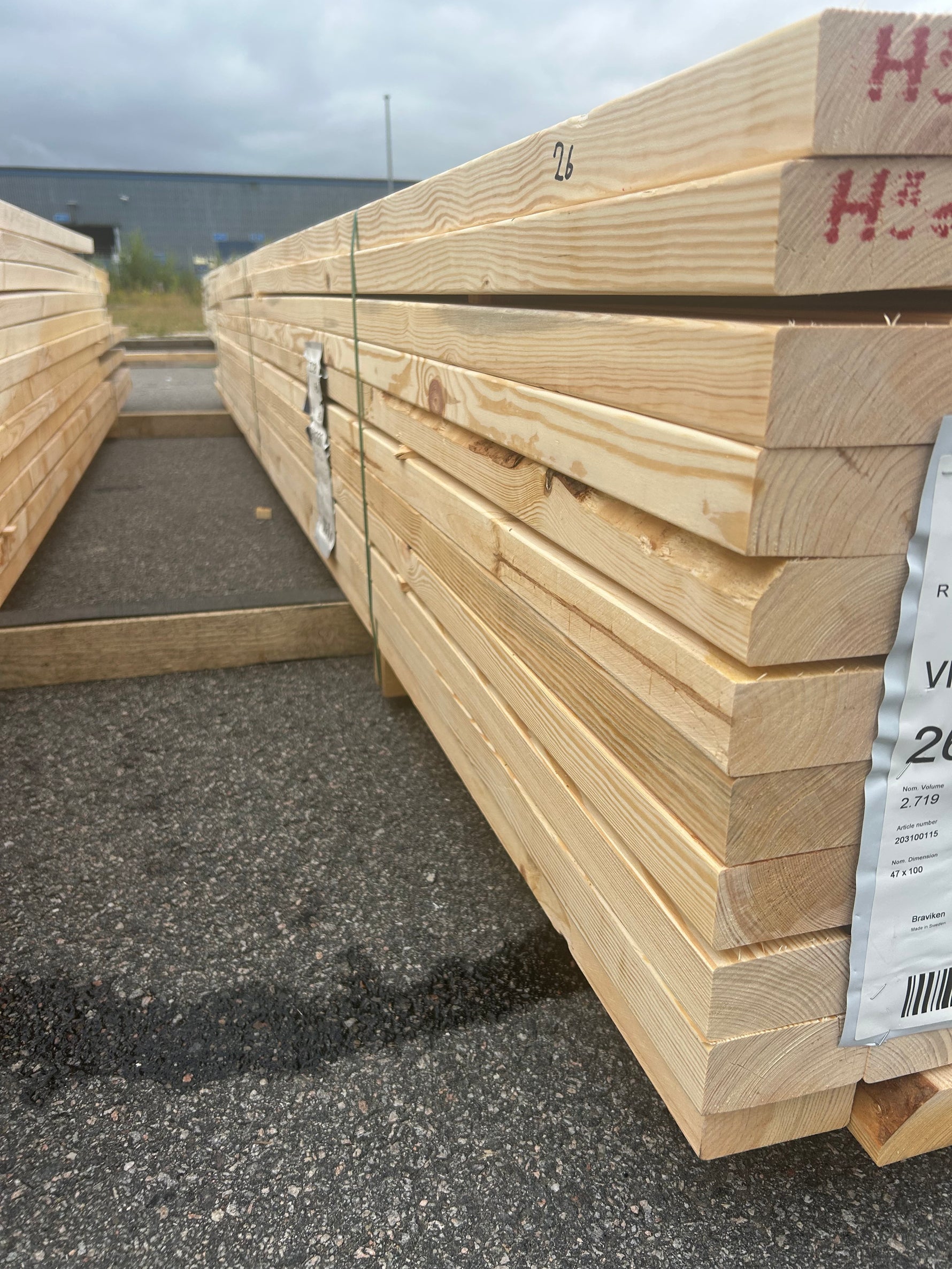 Paket Reglar 45x95mm 3,00-4,80m 134st