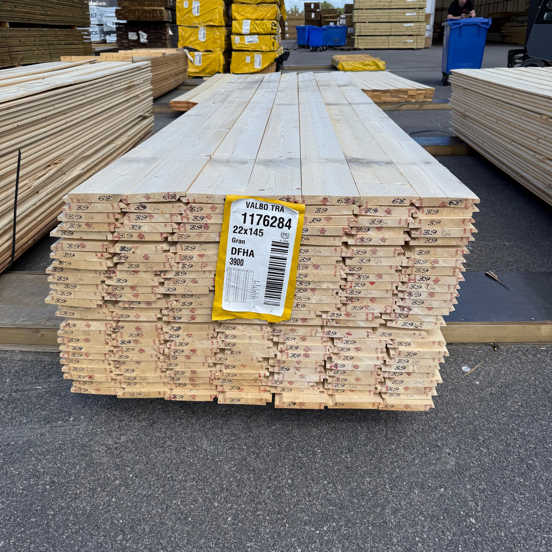 Paket Ytterpanel Dubbelfas Halvspont 22x145mm, 175st 3,90m