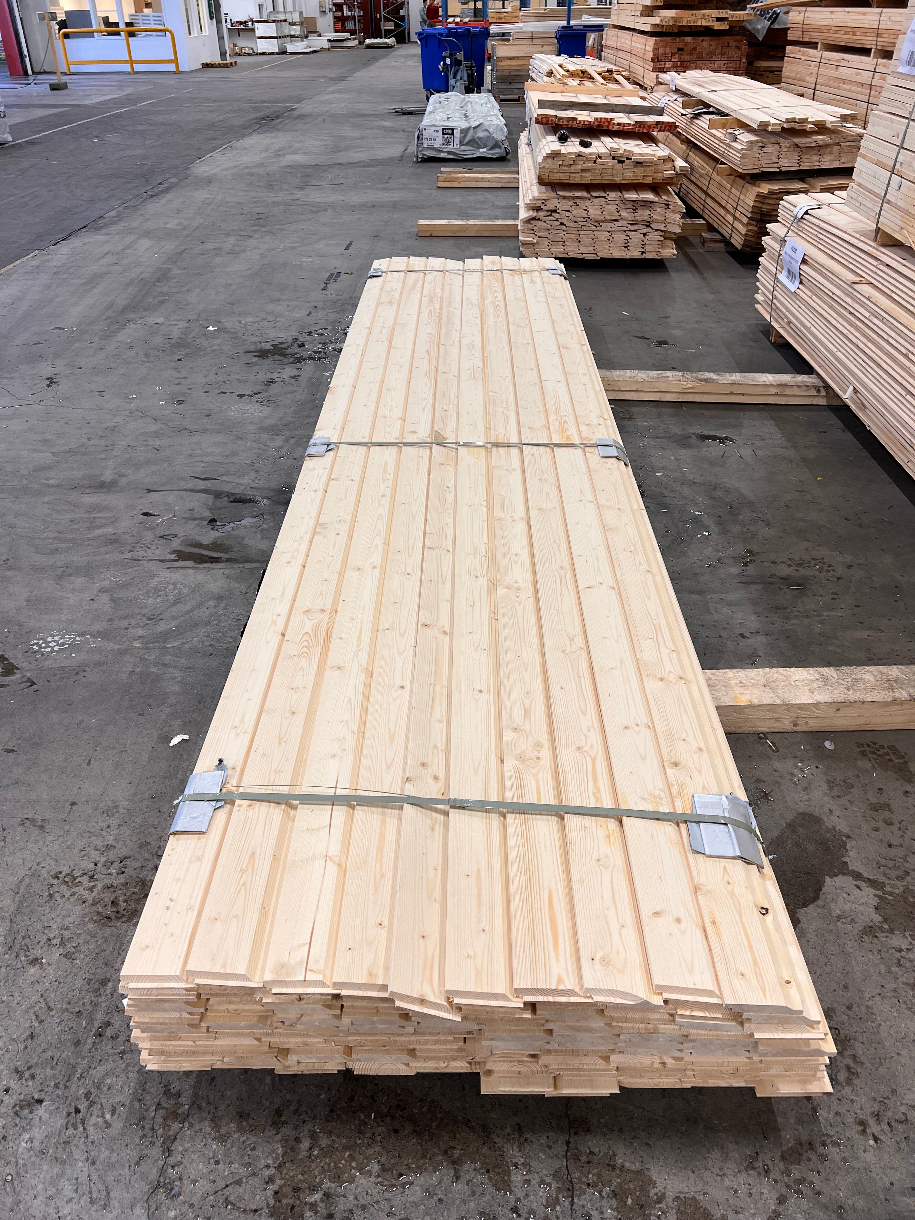 Paket enkelfas fals ändspont 22x120mm, 120st 4,80m (B-Sortering)