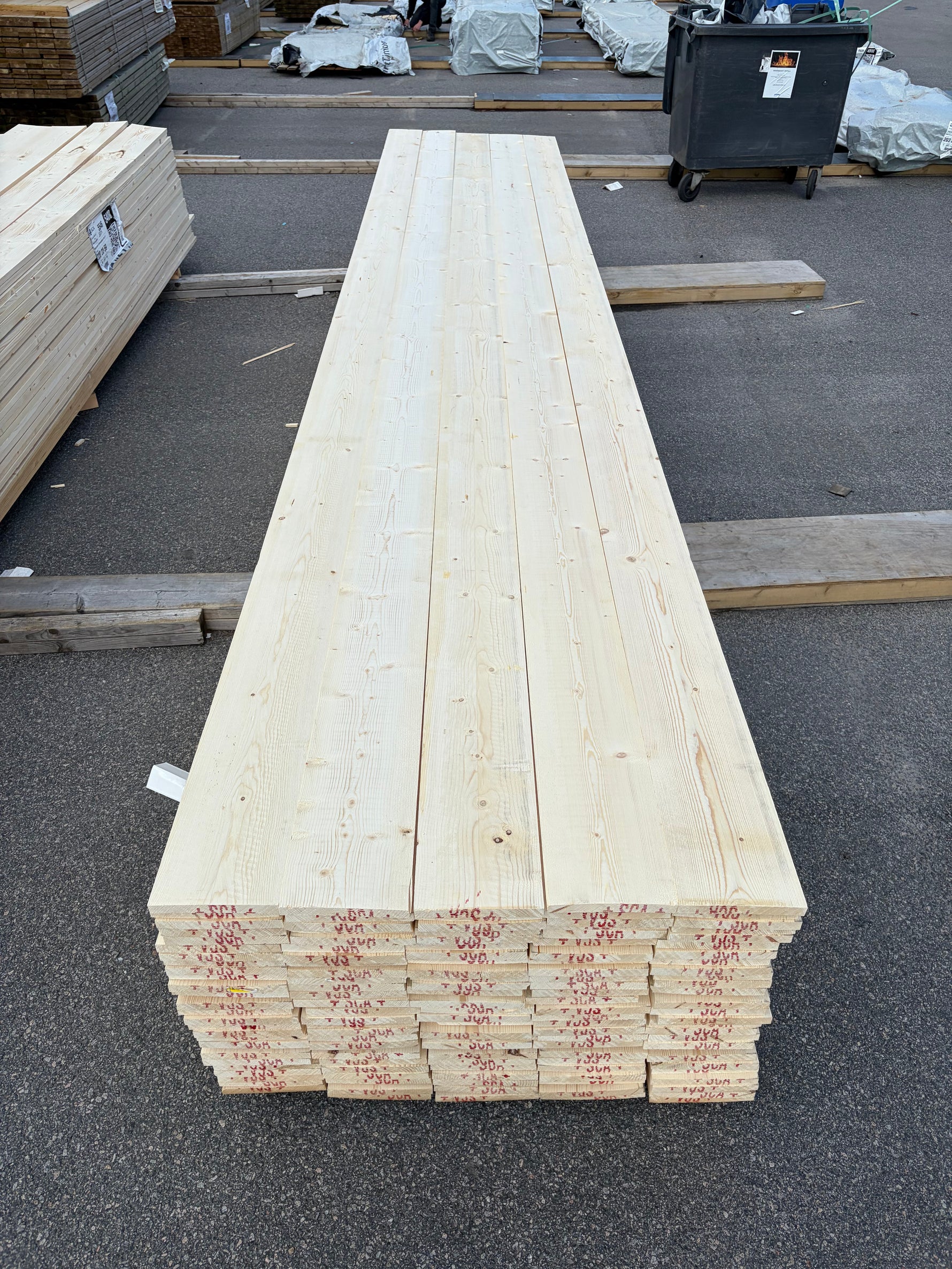 Paket Finsågade Brädor 22x195mm, 130st 5,40m (Andra sortering)
