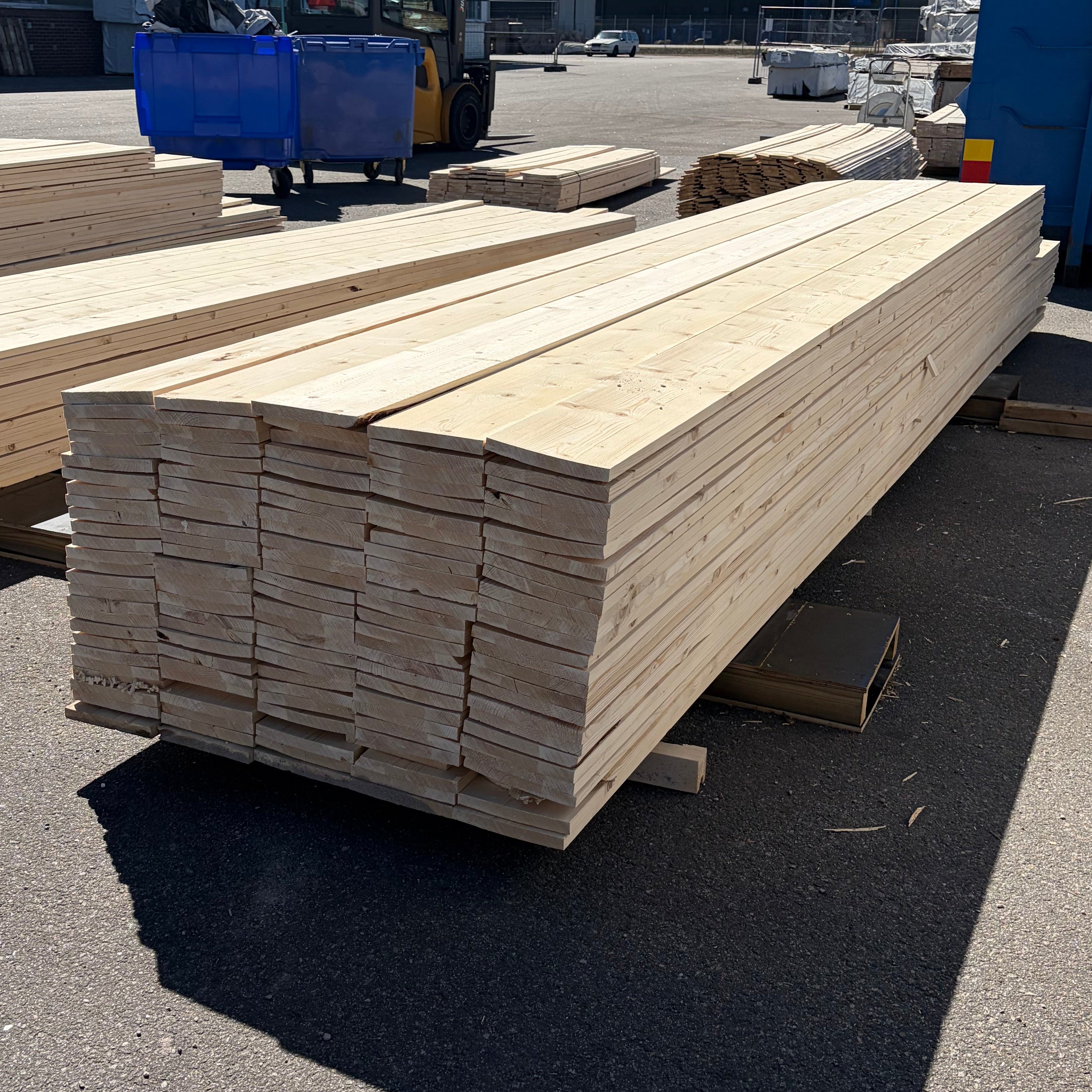 Paket Finsågade Brädor 22x195mm, 131st (4.8–5.4m) Andra Sortering
