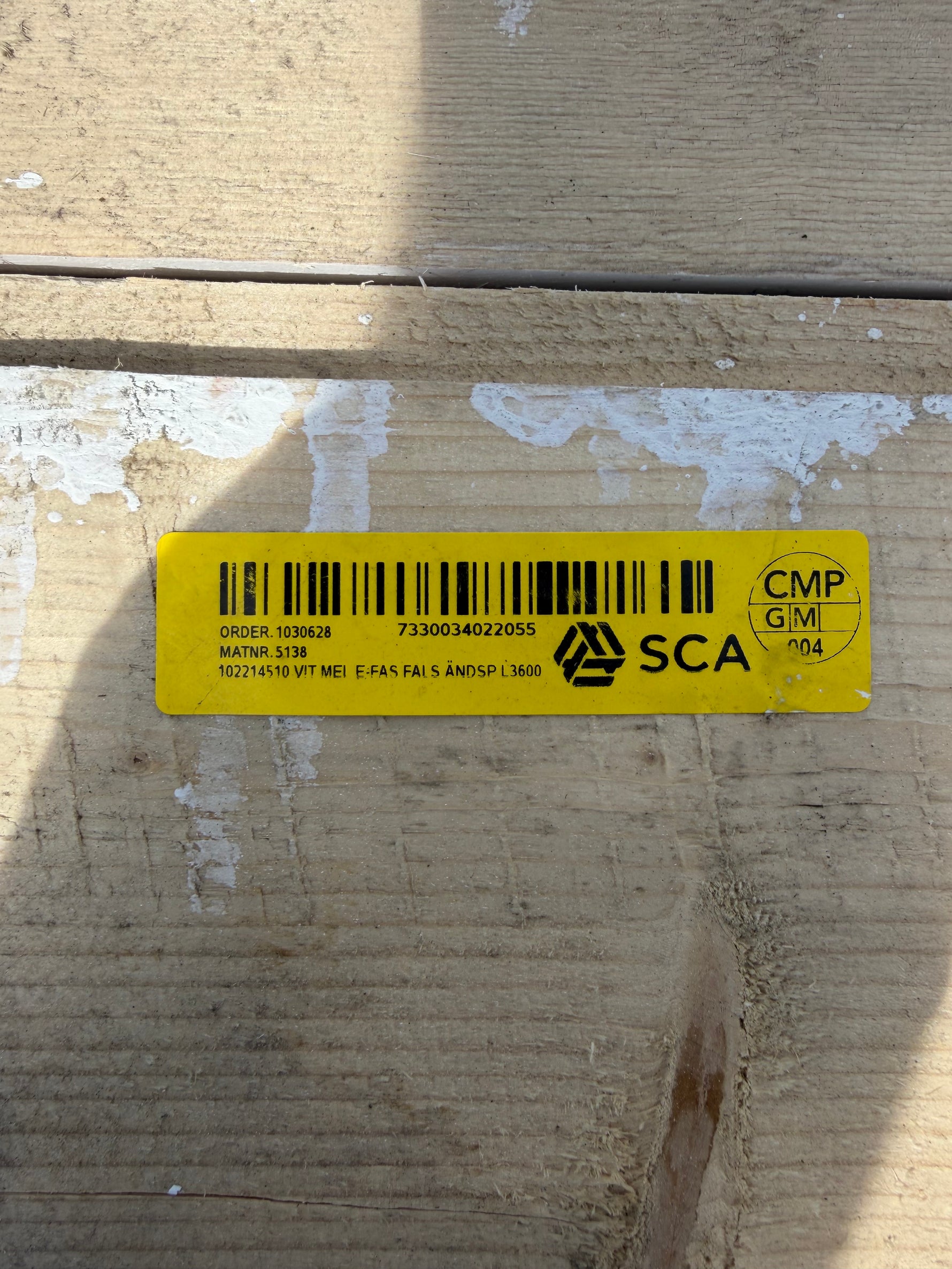 Paket Ytterpanel Enkelfas Fals Ändspont 22x145mm, 85st 3.60m