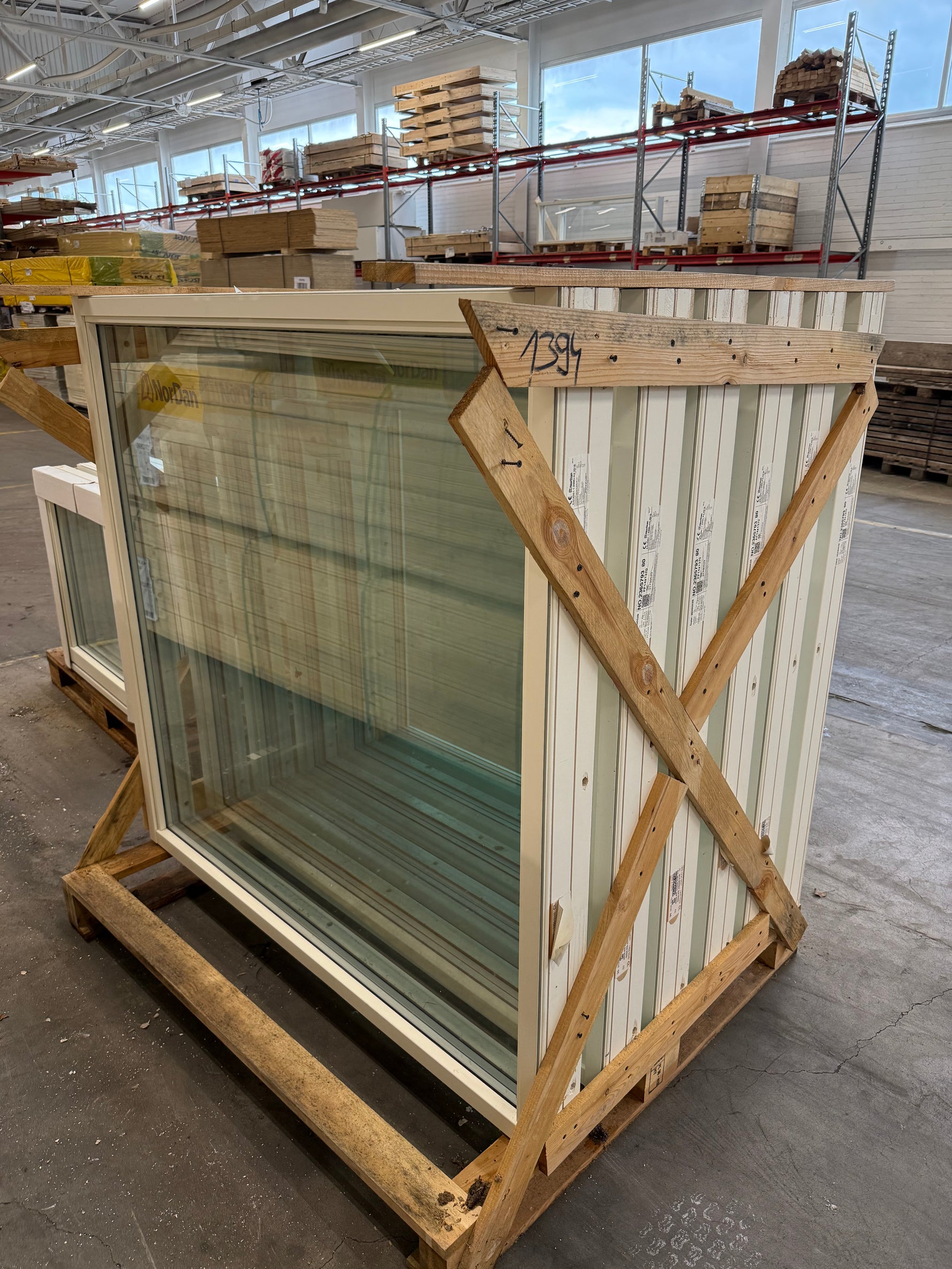 Parti Fasta fönster Nordan  1380x1370 mm (6st)