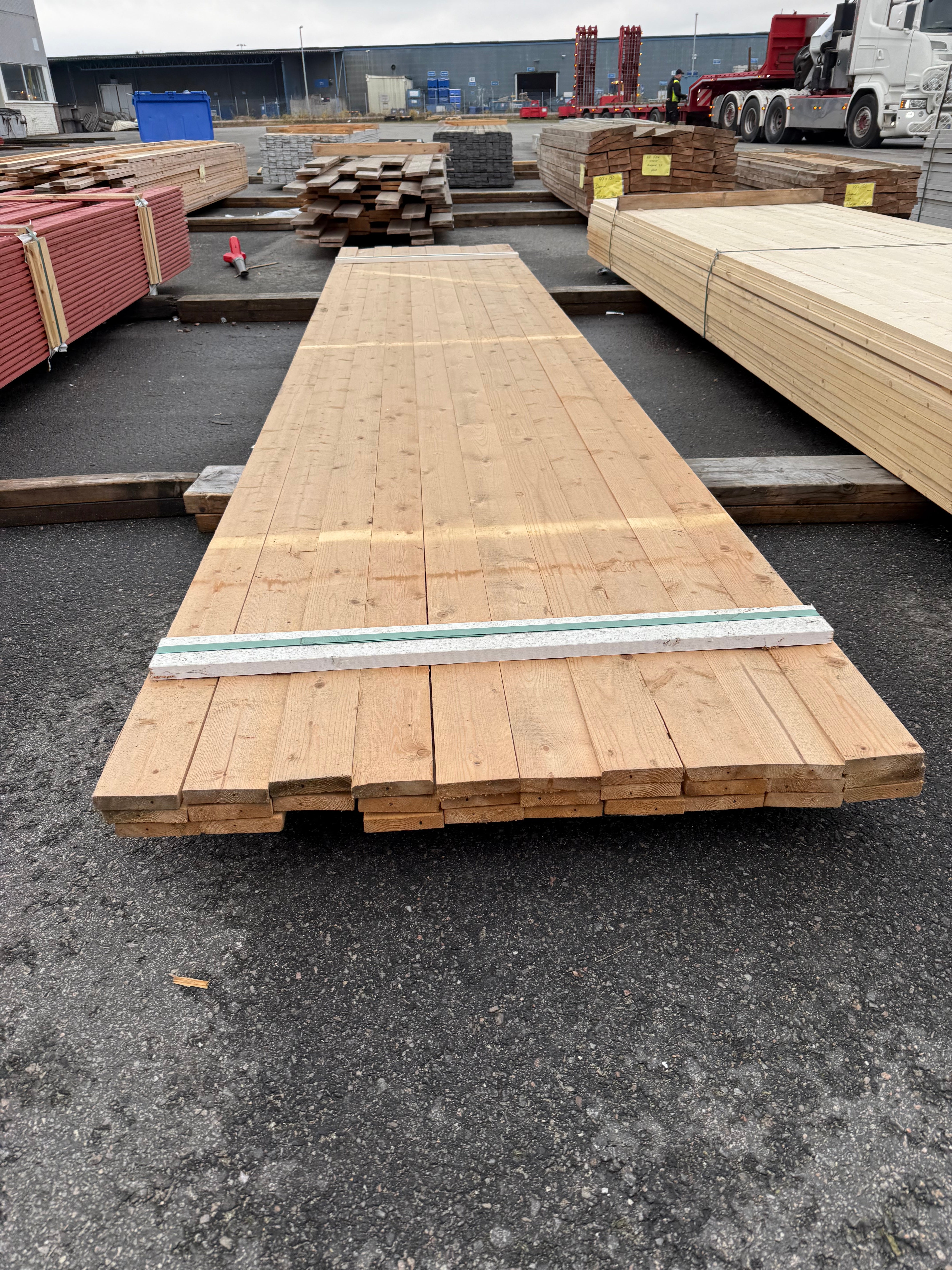 Paket Brädor 21x95mm – 30 st (4,80 m, Obehandlad Gran)