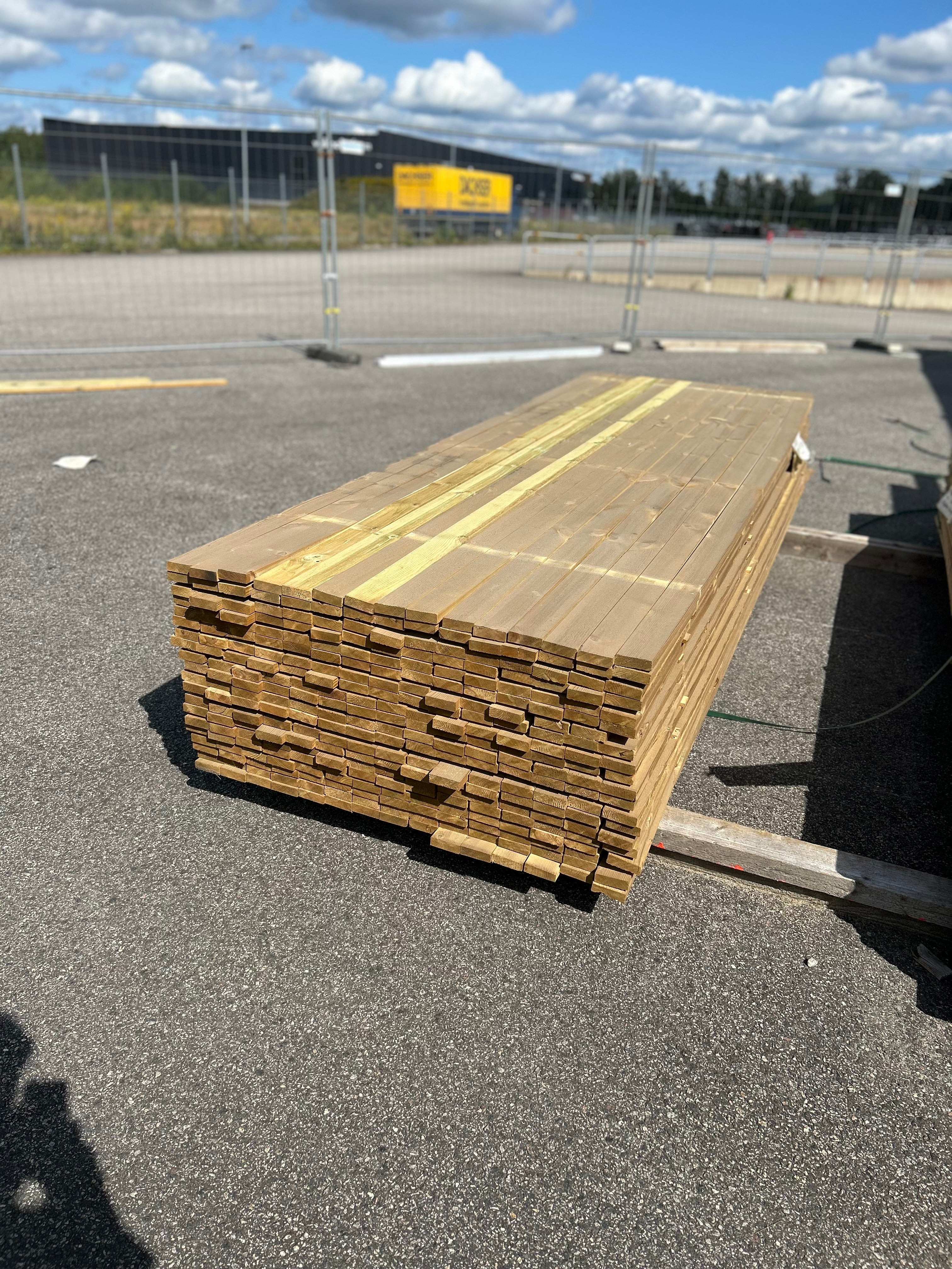 Tryckimpregnerad Panel 22x70 Furu – Finsågad