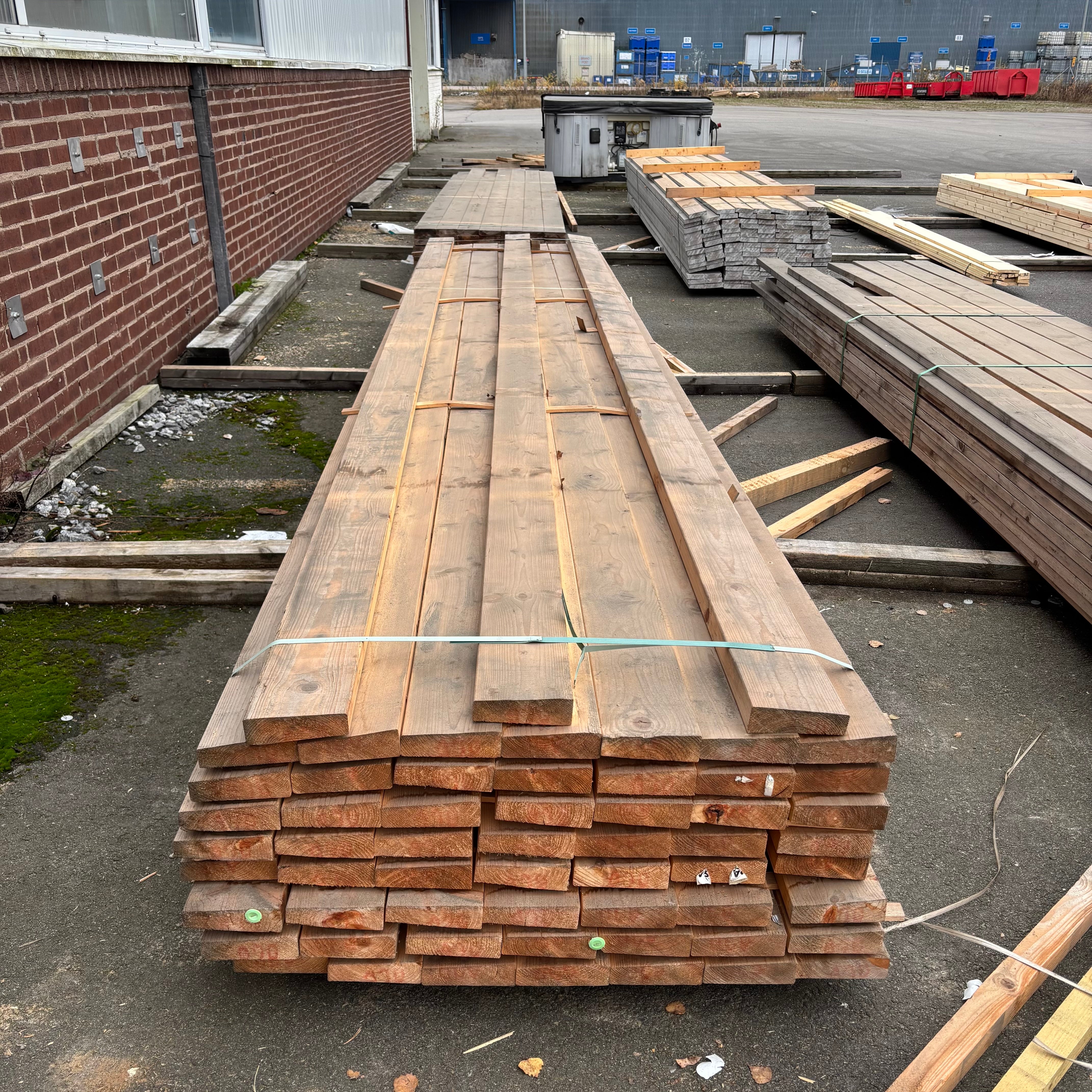 Paket Reglar 45x145mm – 59 st (5,40 m, Hyvlade, Fallande tjocklek)