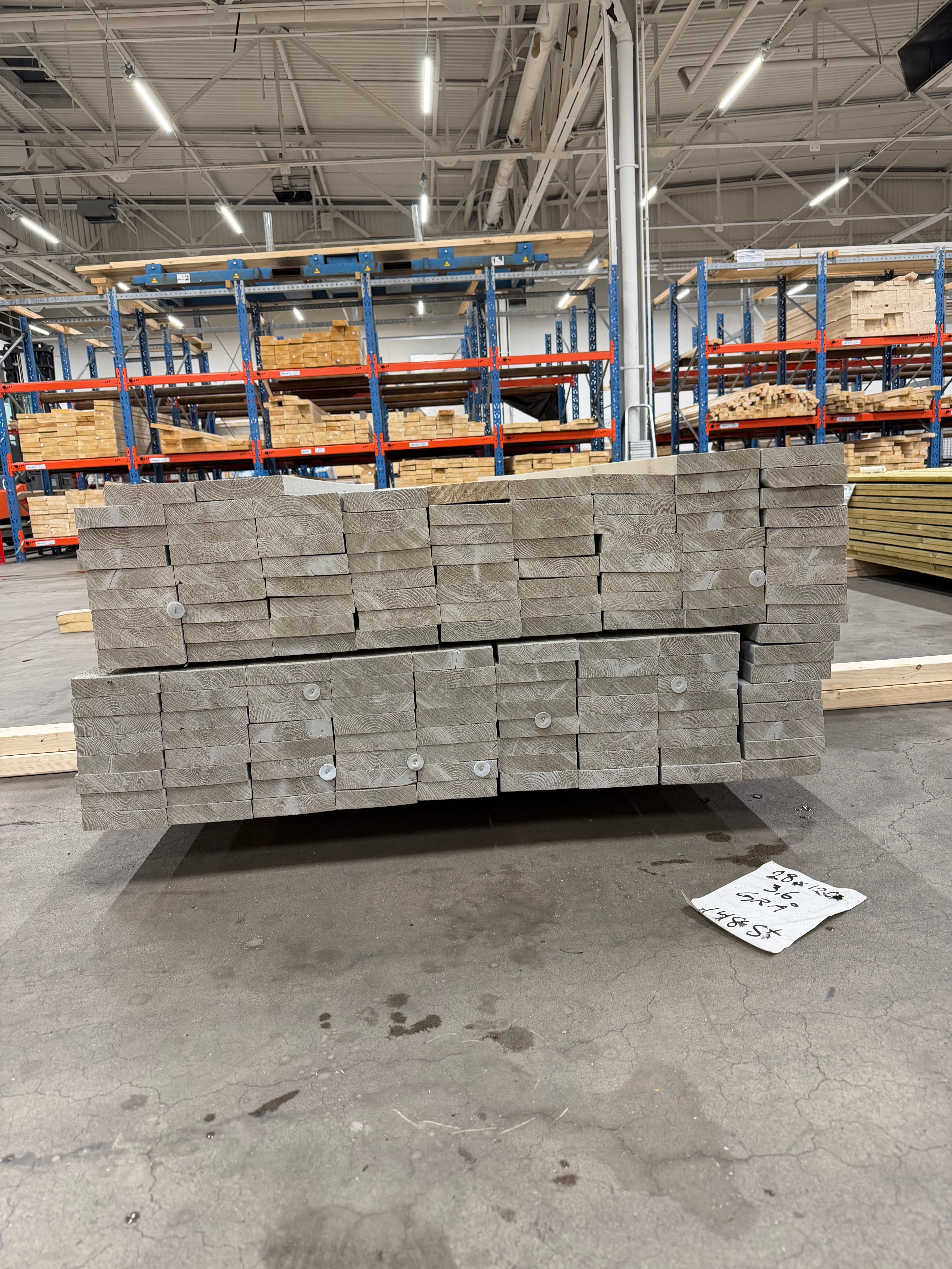 Paket Finsågad Panel 28x120 mm – 148 st 3.60m Grå