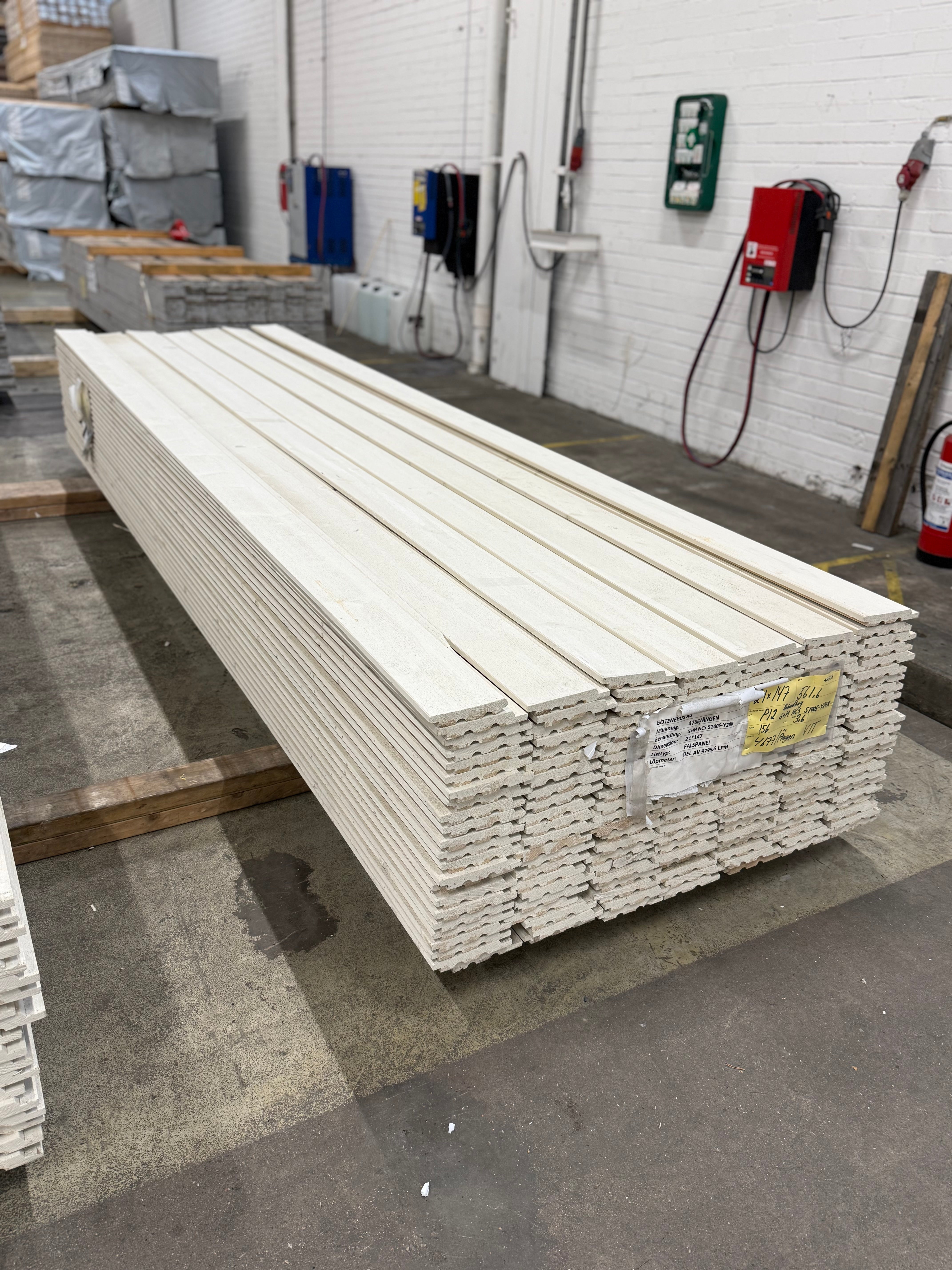 Paket Ytterpanel Falsad Enkelfas 21x147 mm – 156 st 3.60 m Vit