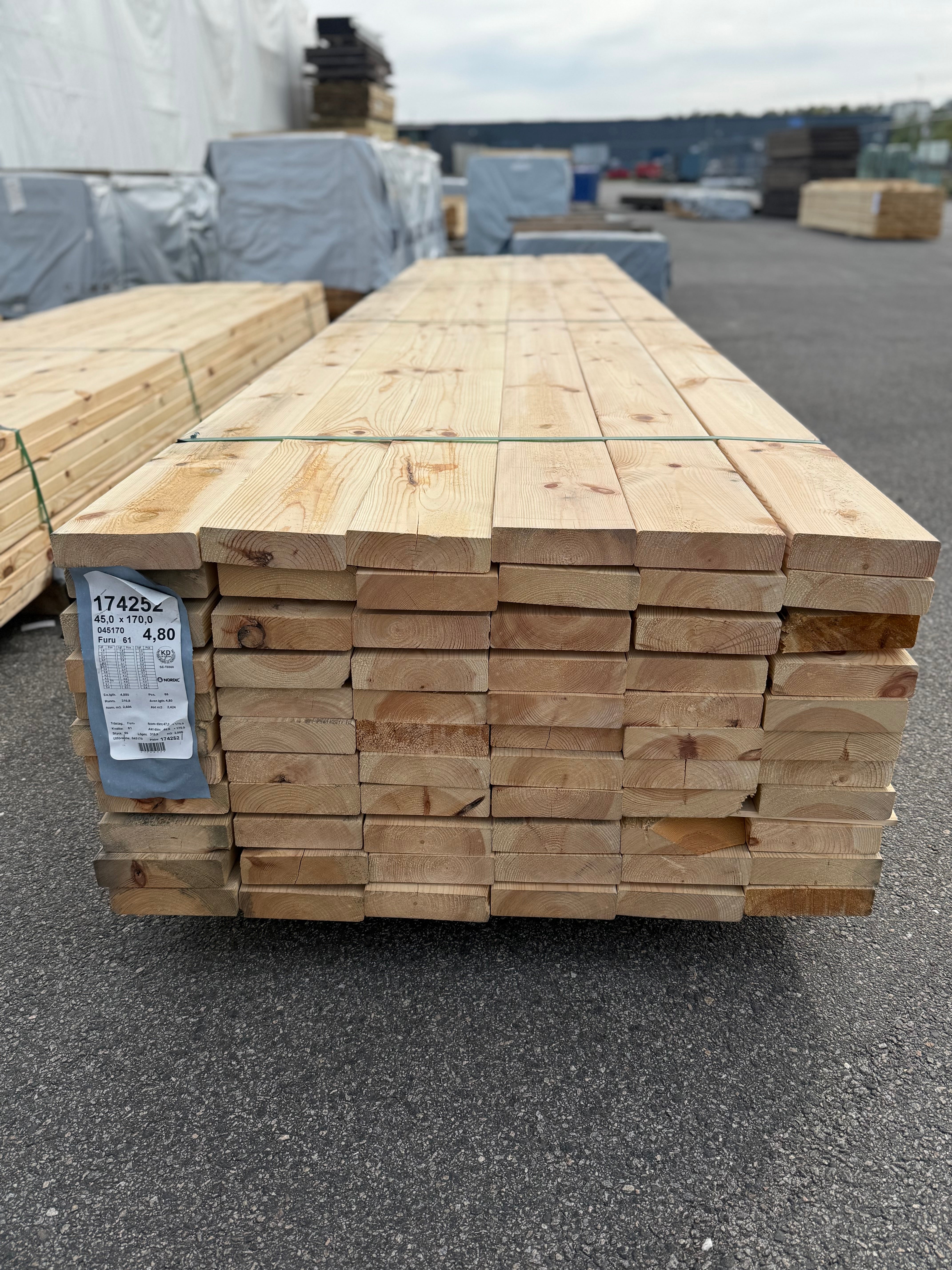 Paket Reglar 45x170 4.80m 66st