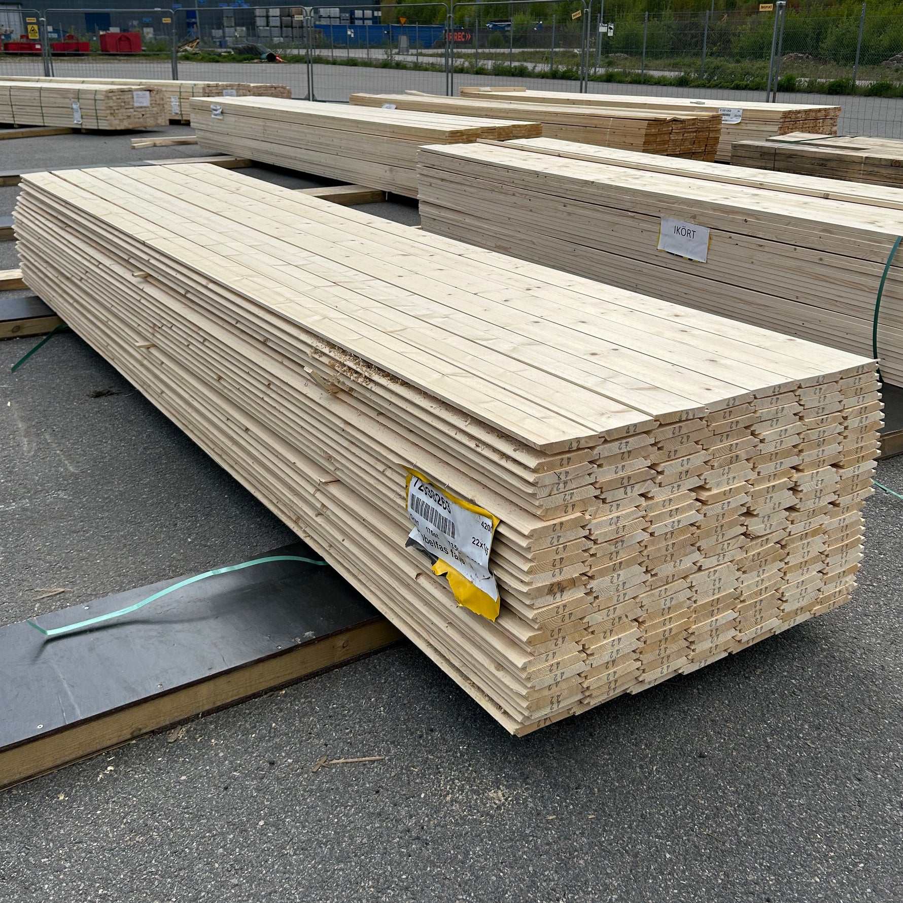 Paket Ytterpanel Dubbelfas Fals 22x145mm 4.20m – 175st (Obehandlad)