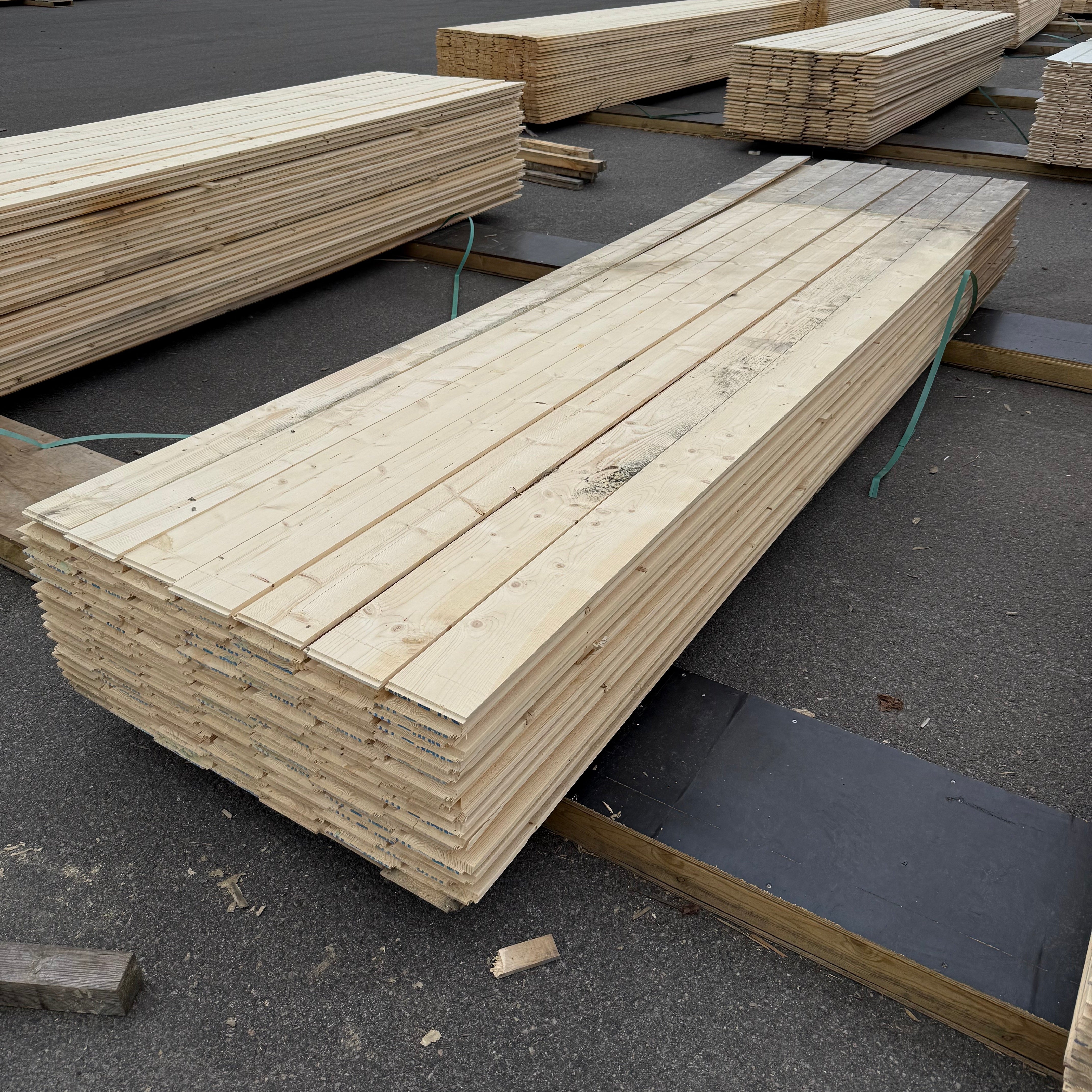 Paket Ytterpanel Enkelfas Fals 22x145mm 3,60m- 112st (Obehandlad) Väderbiten/lite fukt