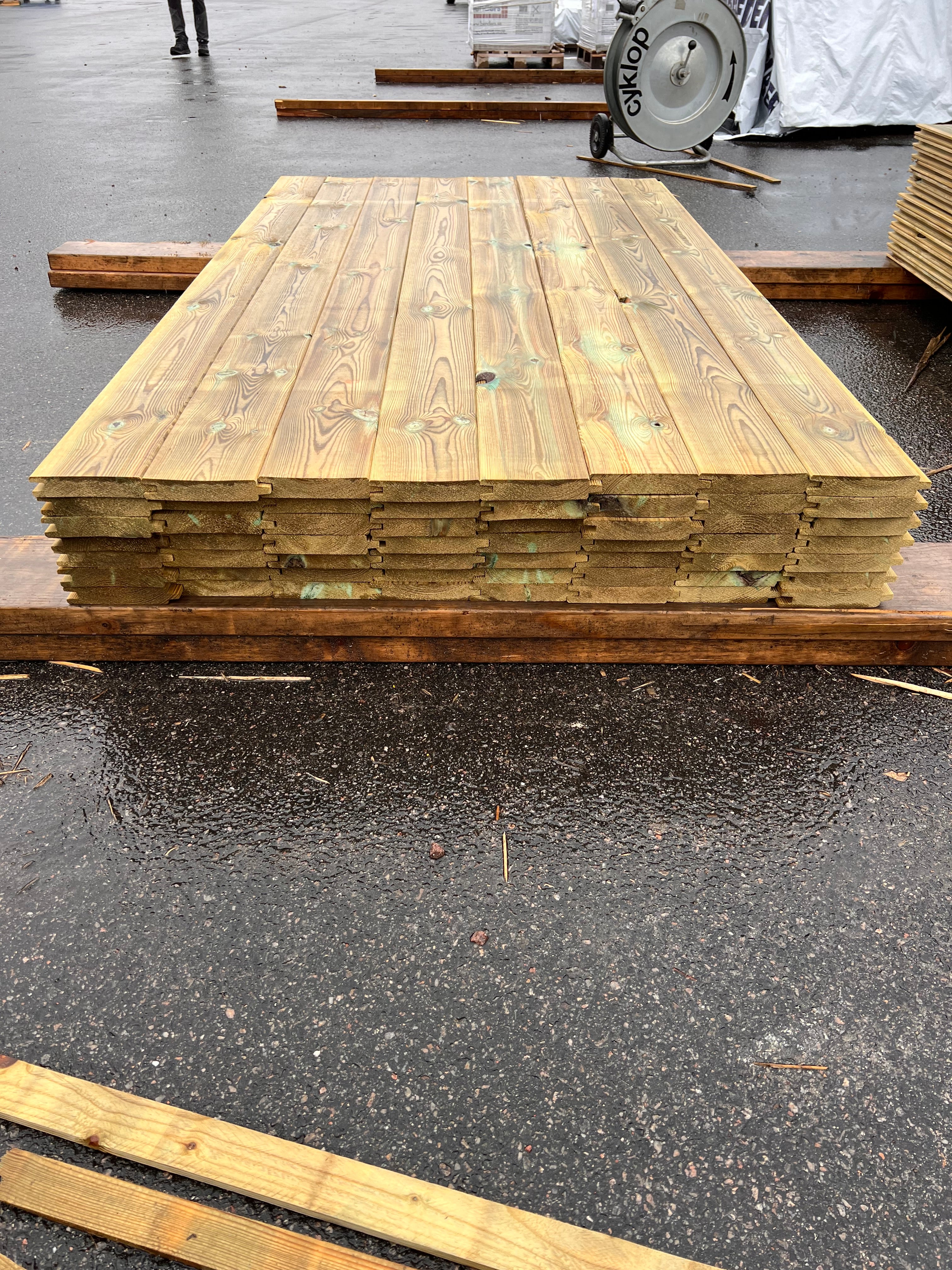 Paket Spontad Panel Hyvlad 27x145mm – 56 st 2.0m Tryckimpregnerad