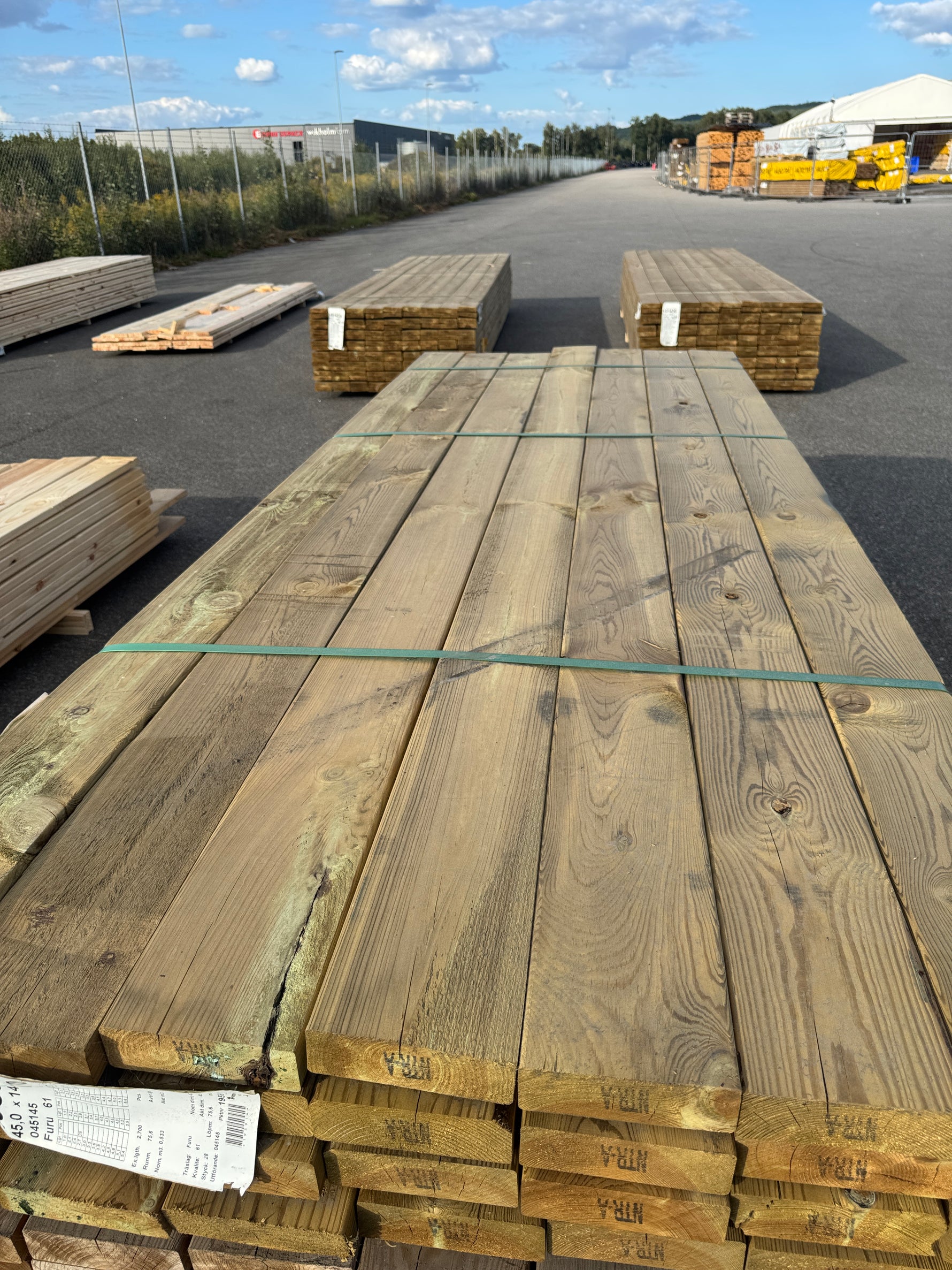 Paket Reglar 45x145 – 84st – 2.70 m – Tryckimpregnerade