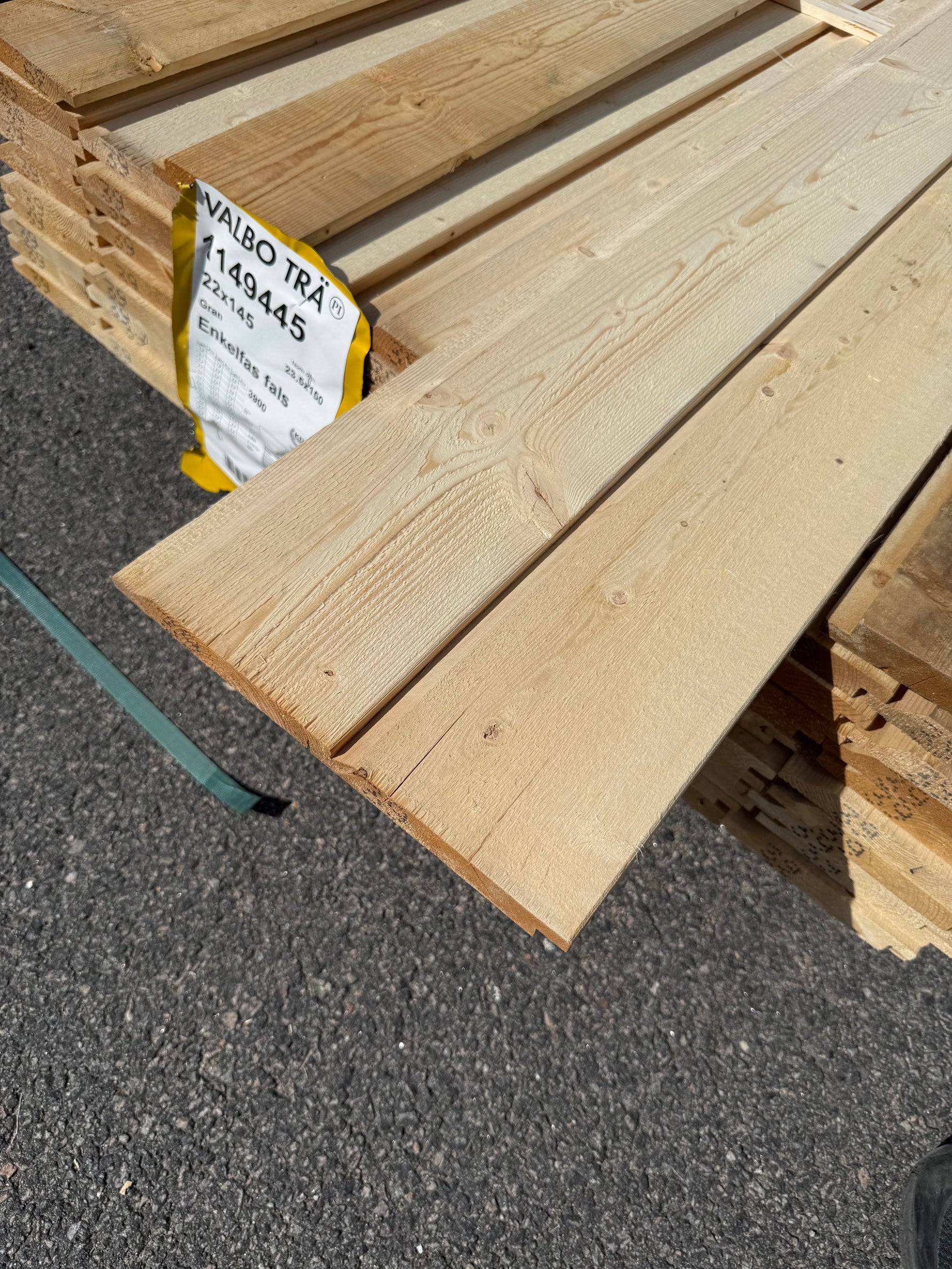 Paket Ytterpanel Enkelfas Fals 22x145mm 3.90m 75st
