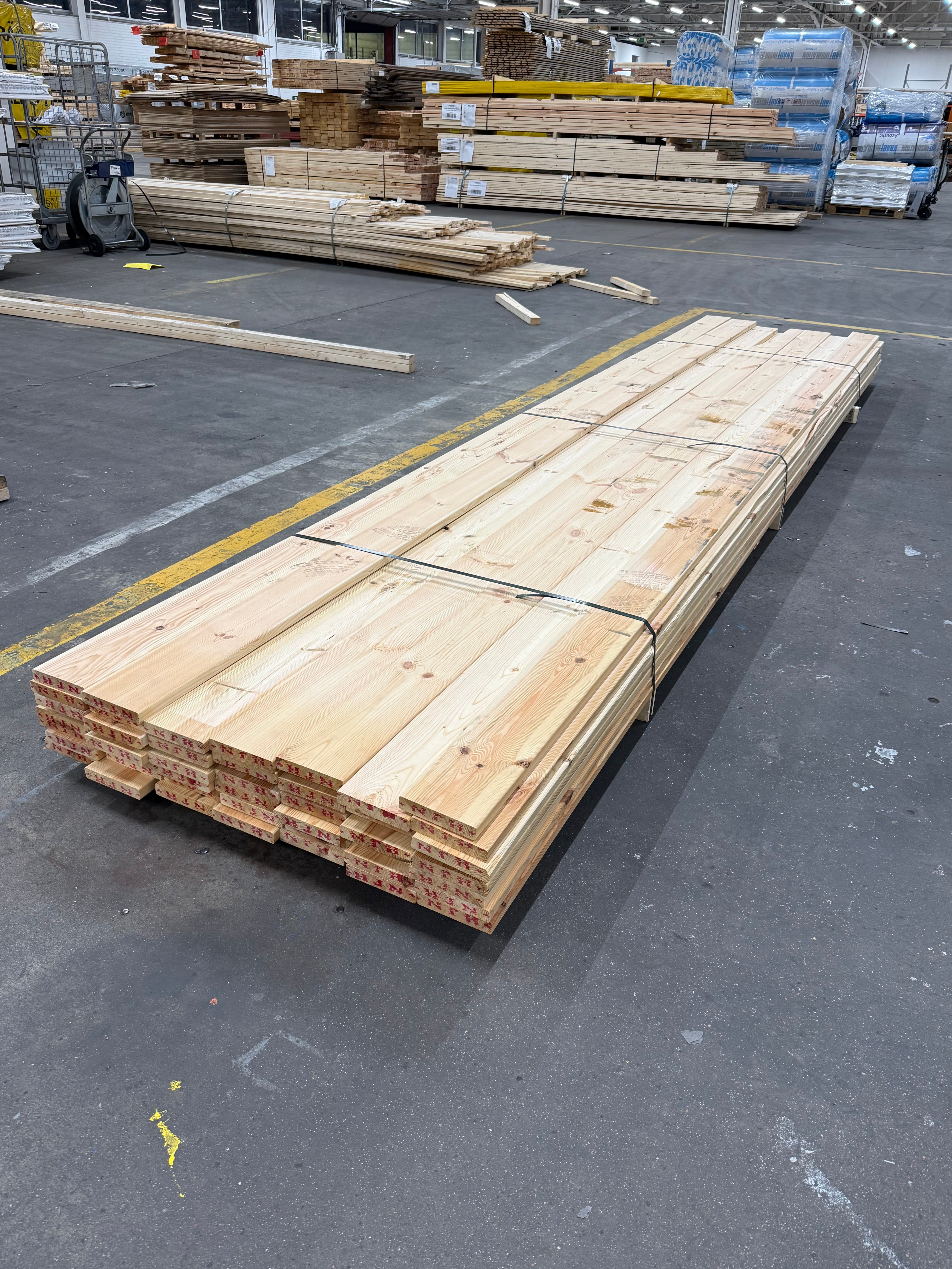 Paket Hyvlade Brädor 27x145mm 4.80m- 44st (Furu) B- sortering