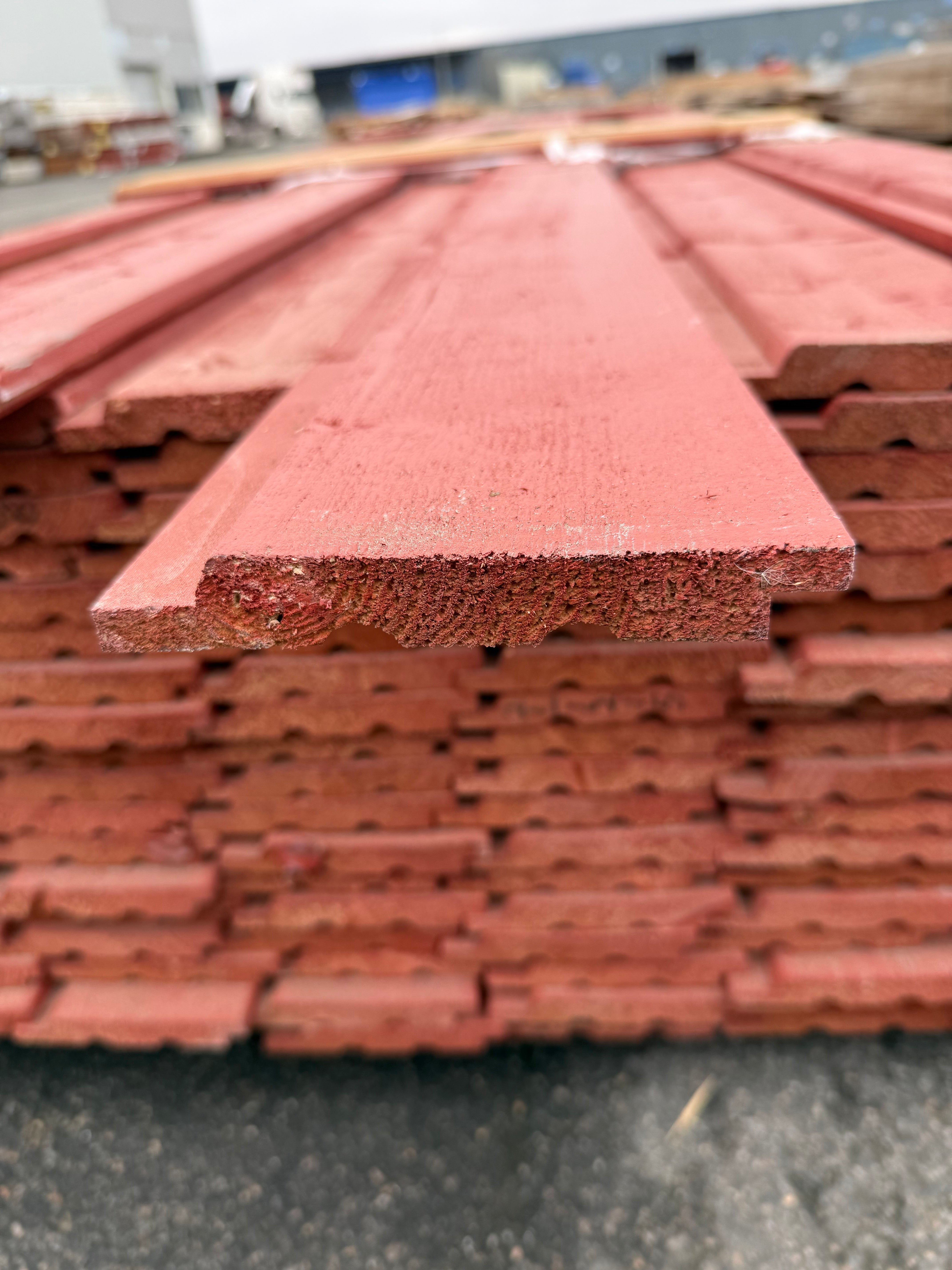 Paket Ytterpanel Falsad Enkelfas 21x147mm – 130 st (5,10 m, Brandröd)