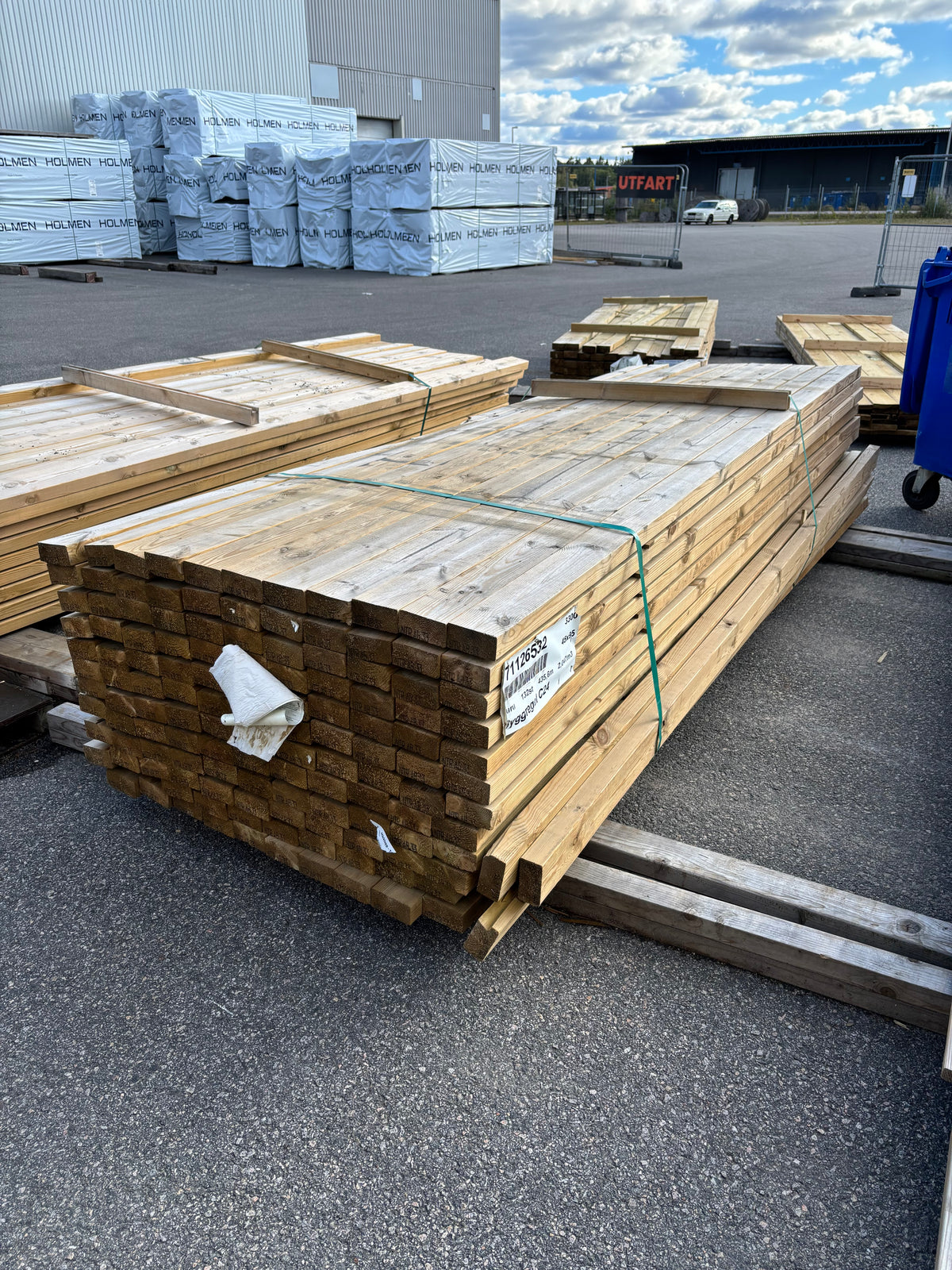 Paket Tryckimpregnerade Reglar 45x95mm 3,30m NTR AB C24 132st