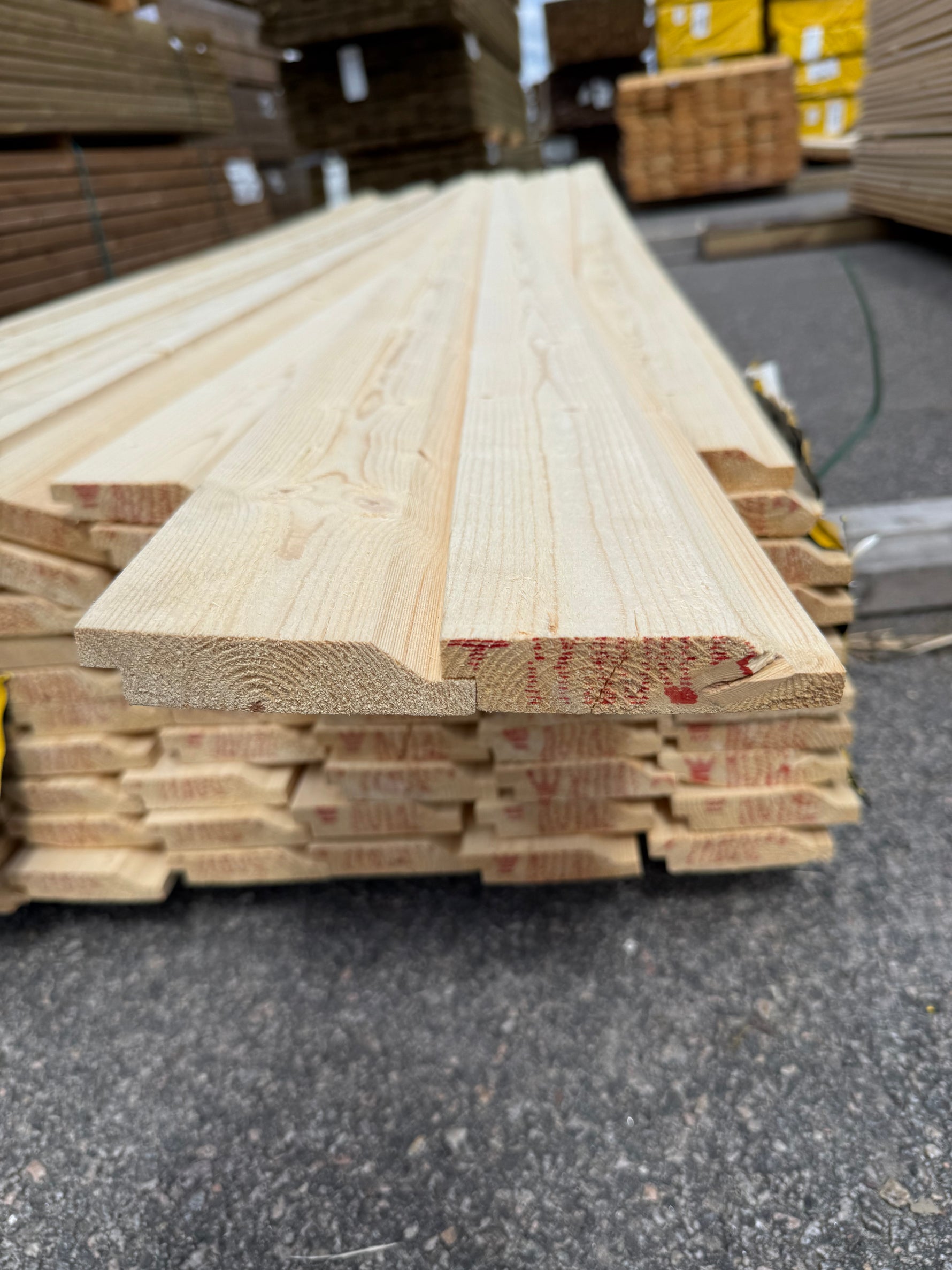 Paket Ytterpanel Enkelfas Fals 22x95mm Gran 113st 3.60m