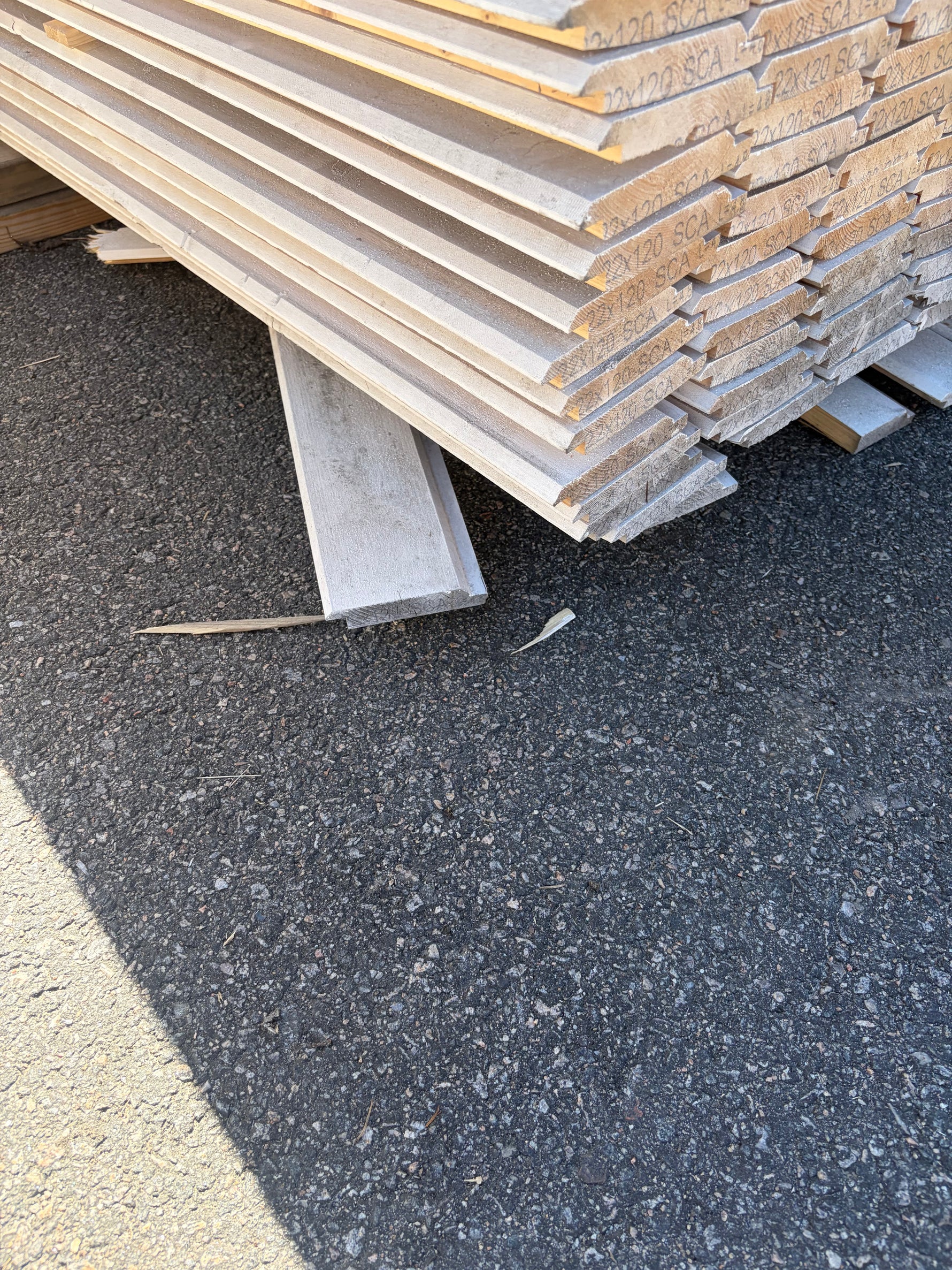 Paket Ytterpanel Dubbelfas Fals 22x120mm, 260st 4.80m Mellanstruken