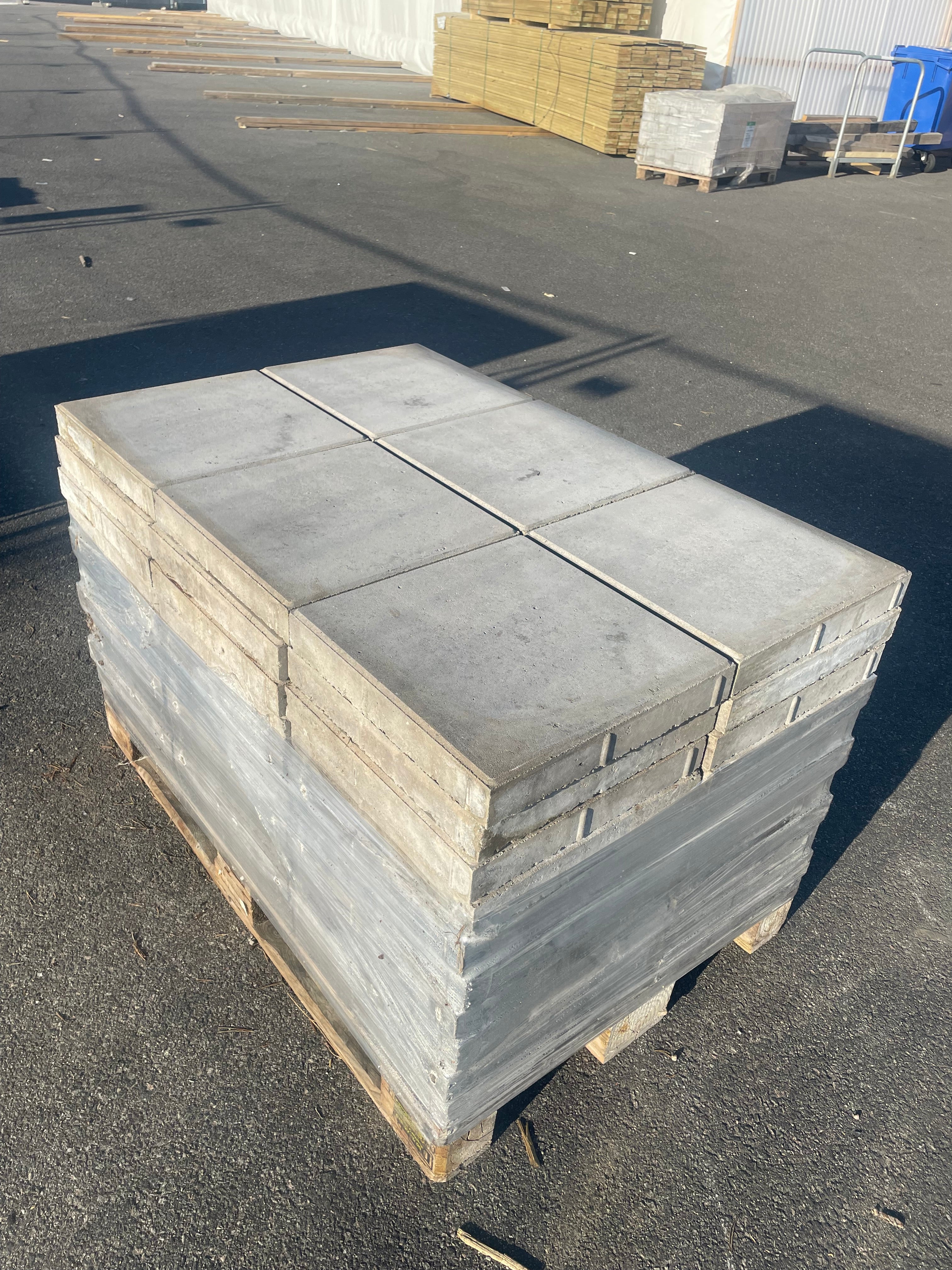 Betongplatta Premium 400x400x60 mm – Naturgrå (S:t Eriks, Andrasortering)