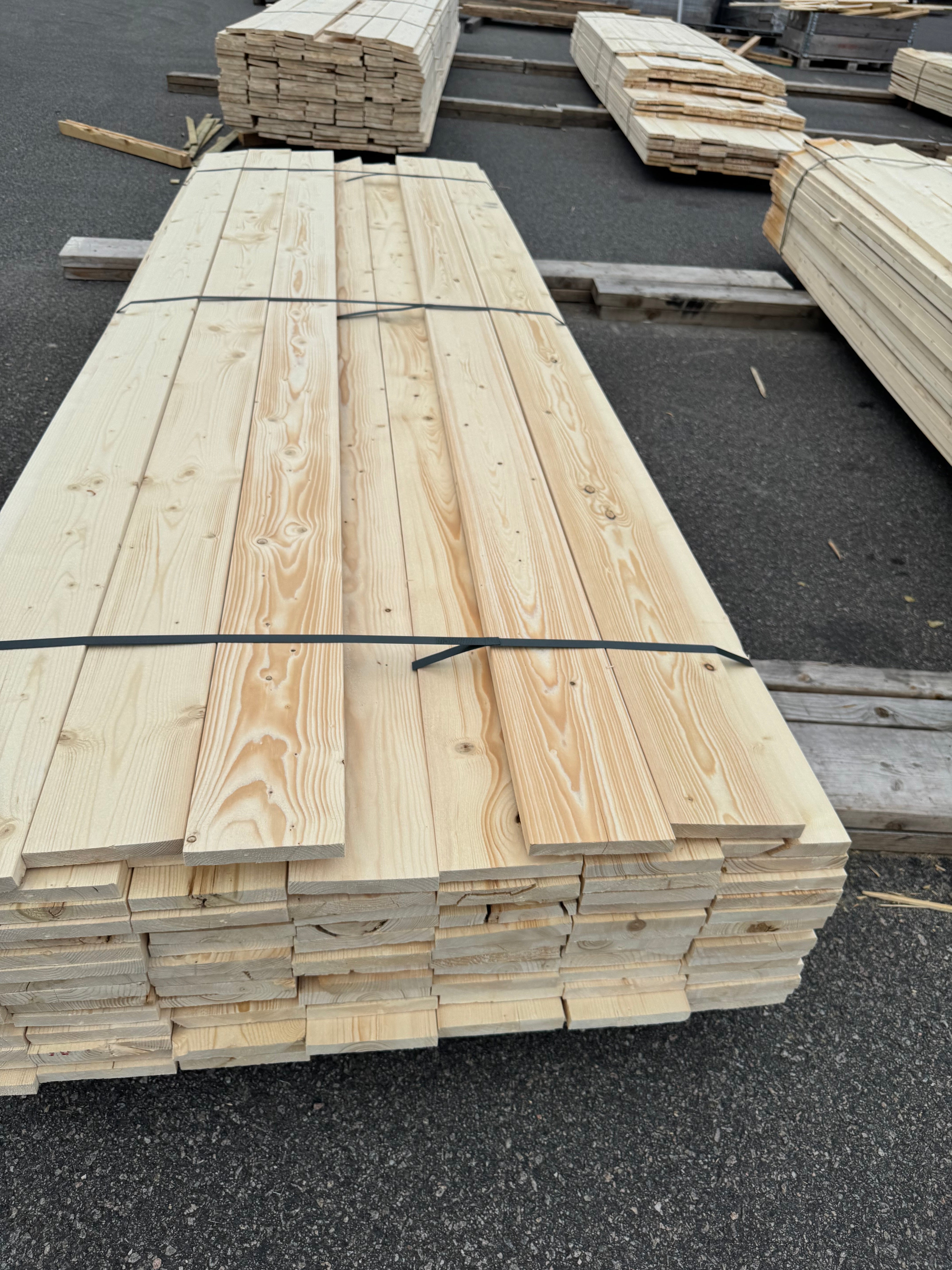 Paket Finsågad Panel 22x145mm 102st 3.0–4.20m – Andra sortering