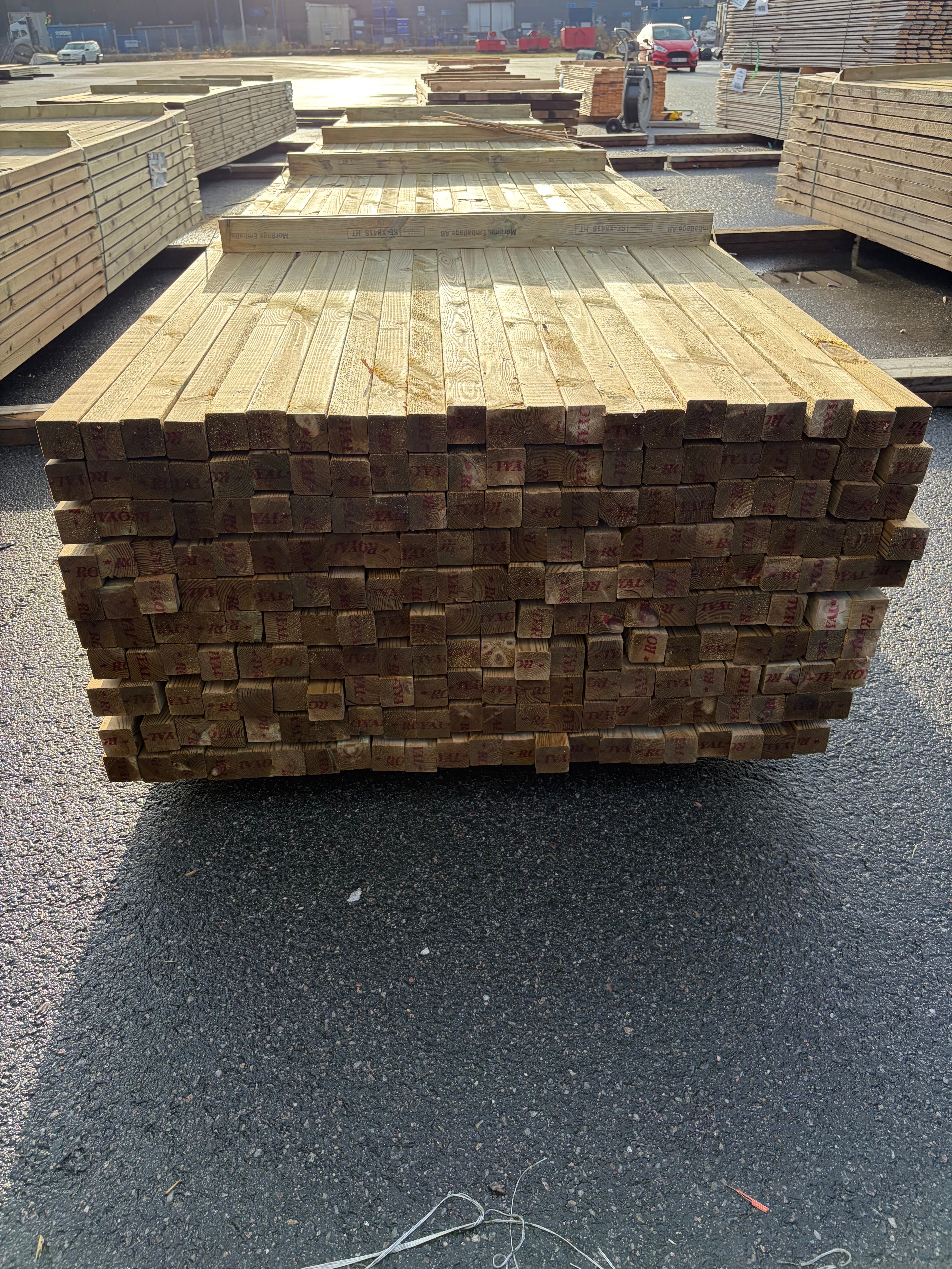 Paket Reglar 45x45mm – 220 st 5,40 m Tryckimpregnerad