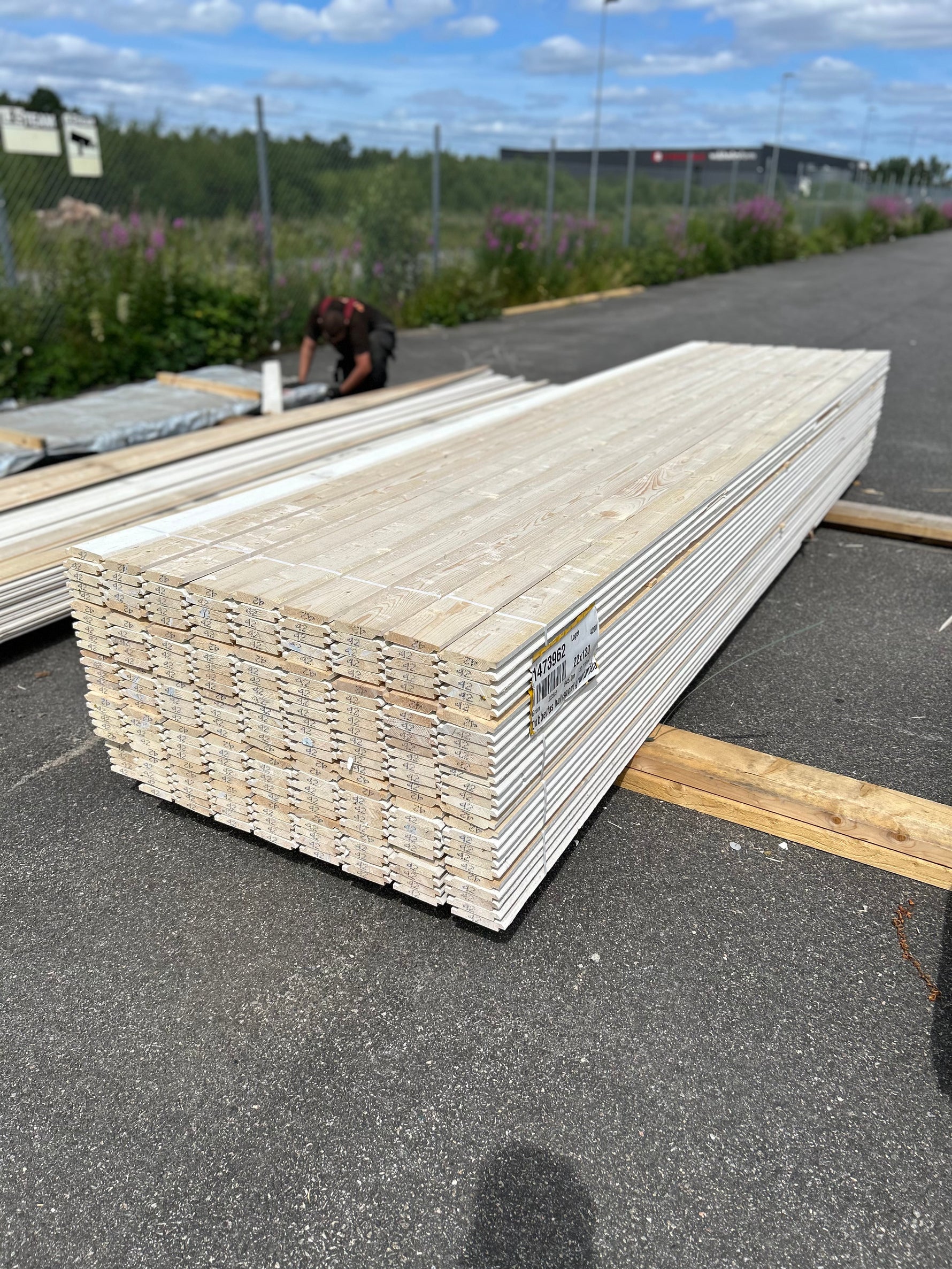 Paket Dubbelfas Halvspont 22x120mm 4,20m 225st Grundmålad