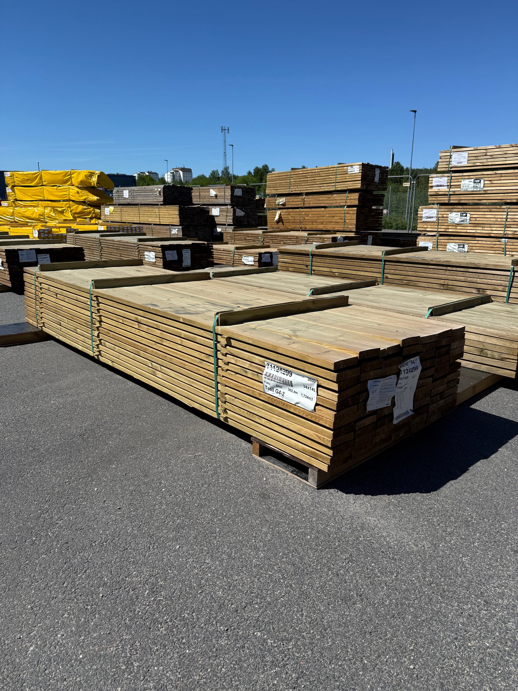Paket Tryckimpregnerad Trall 34x145mm, 84st 3,60m (G4-2)