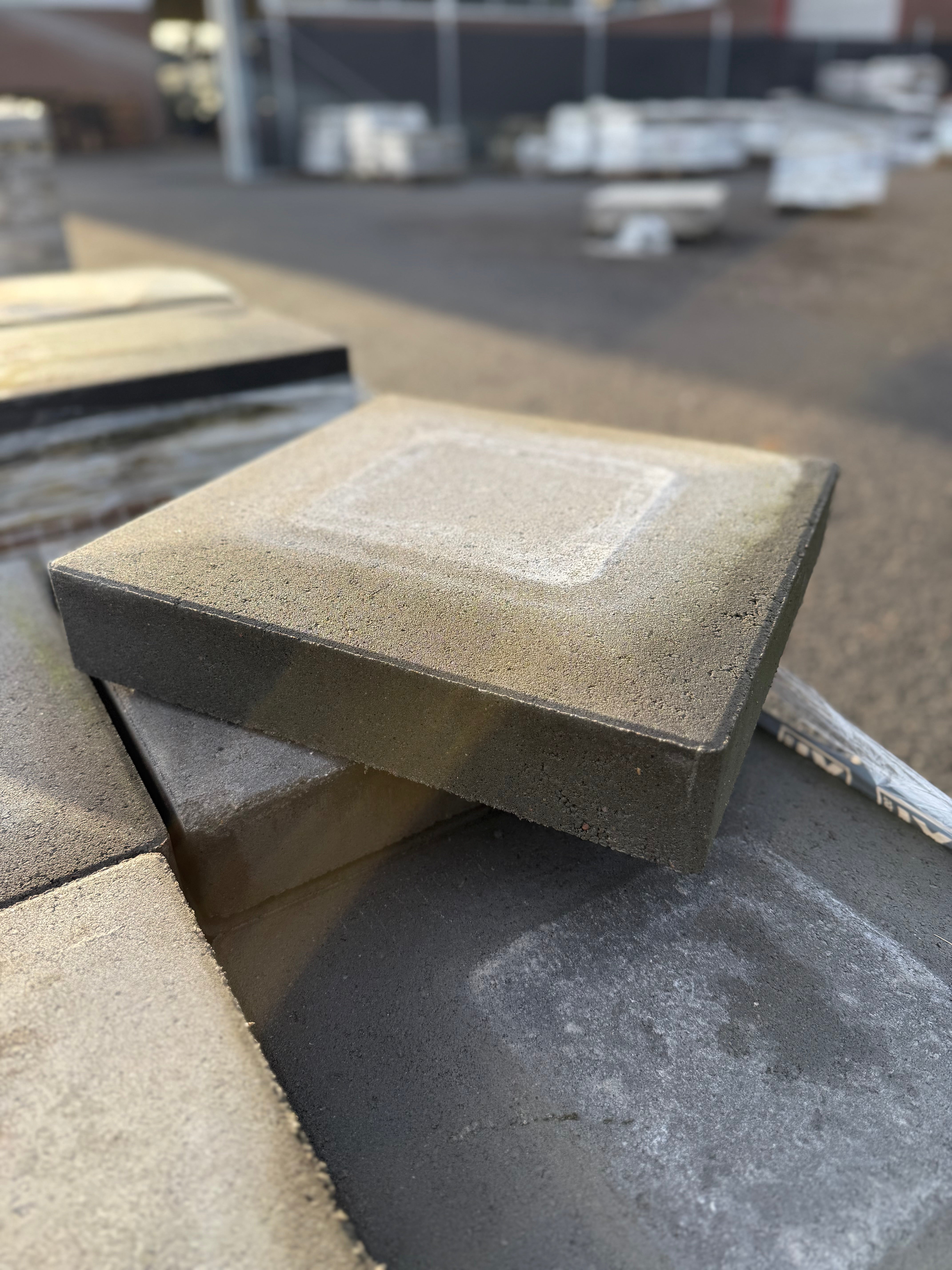 Parti Stolptopp Patina 400x400x80mm – Grafit (44 st)