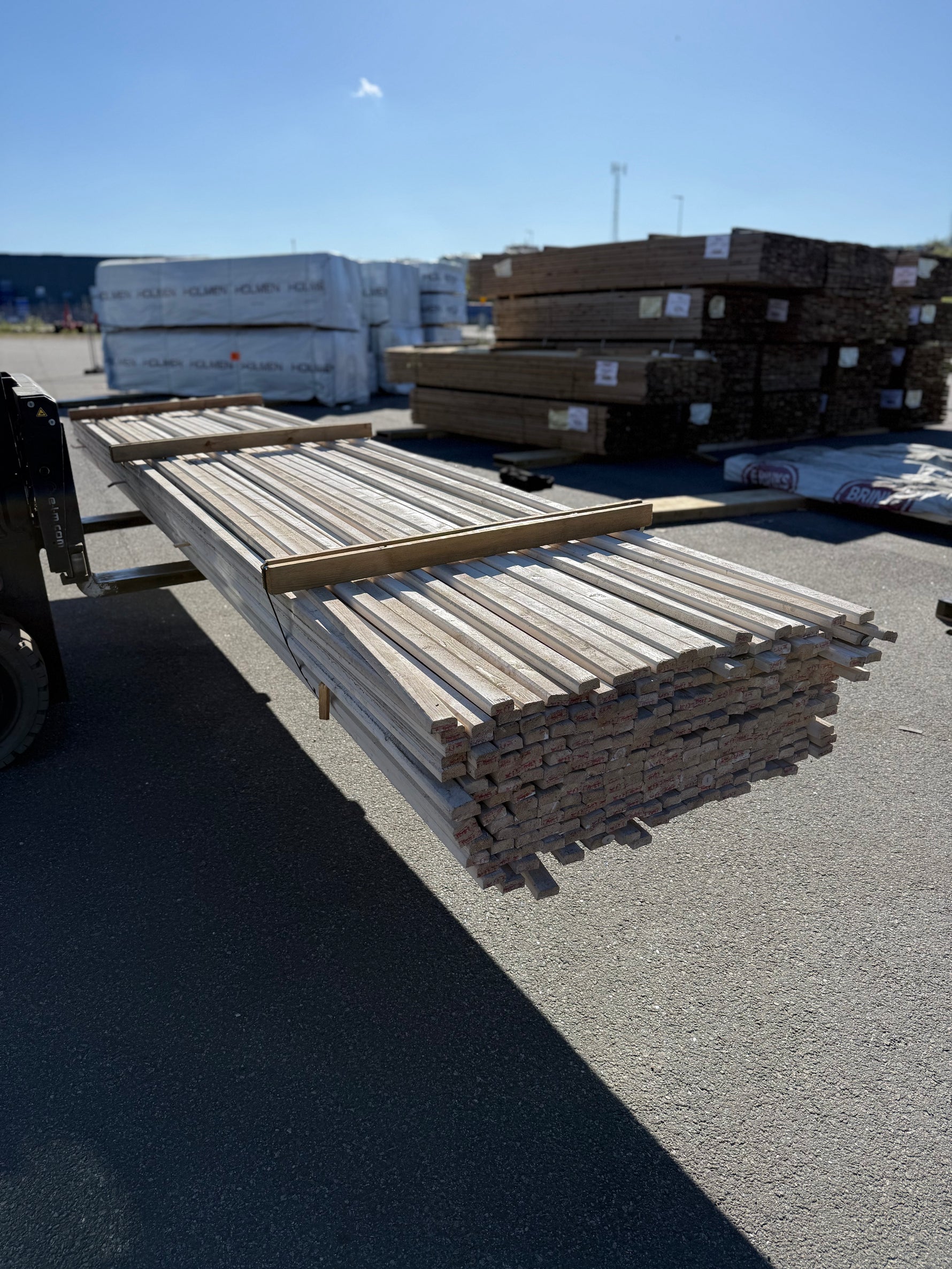 Paket lockläkt 22x45mm, 247st 4.80m- Grundmålad