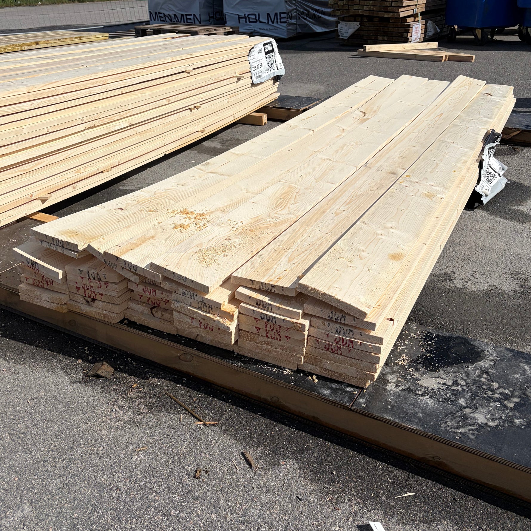 Paket Finsågade Brädor 22x170mm, 46st 3,00m (Andra sortering)
