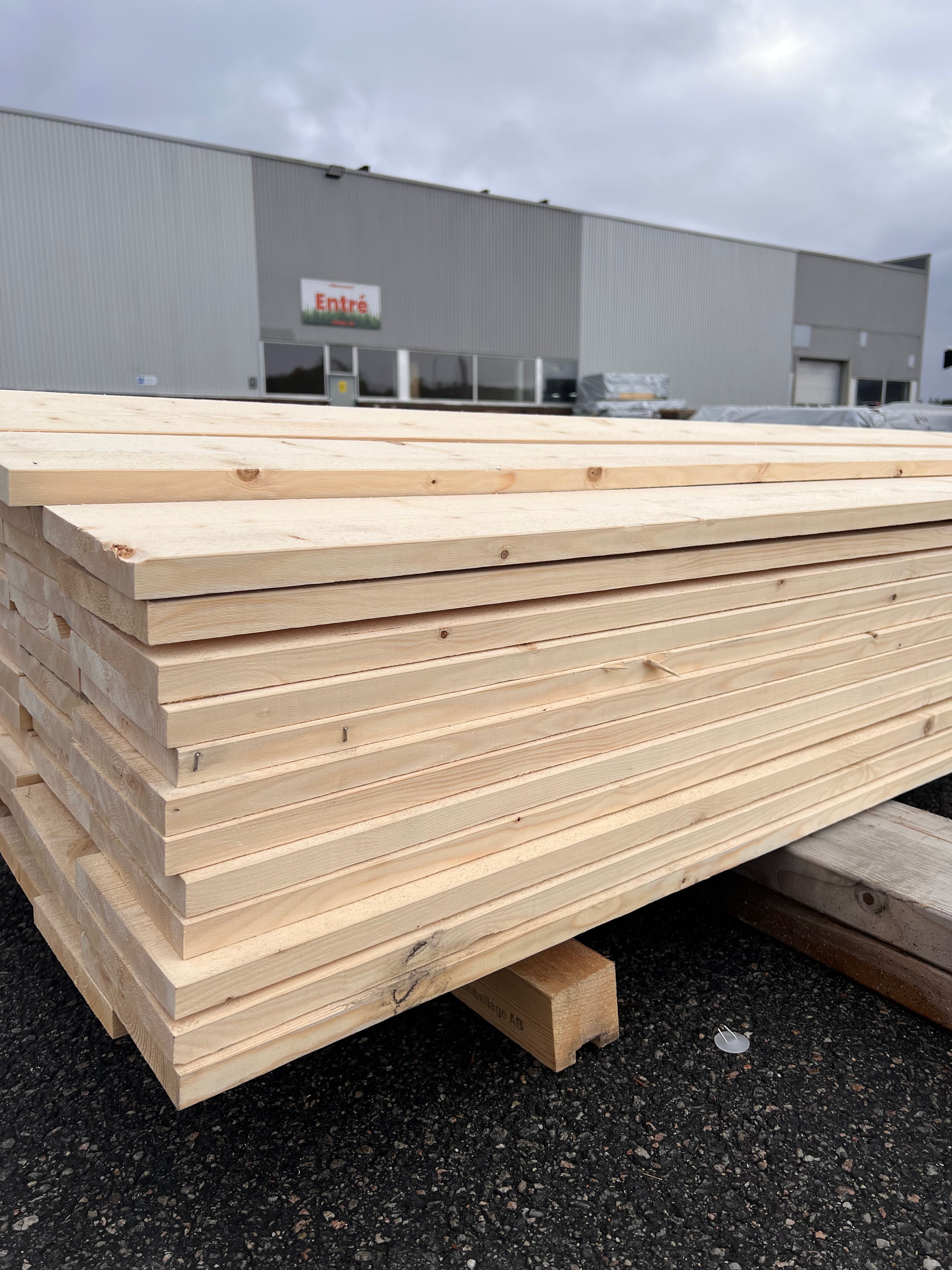 Paket Ytterpanelbräda 22x145mm, 84st- 4.60m (B-sort Felhyvlad)