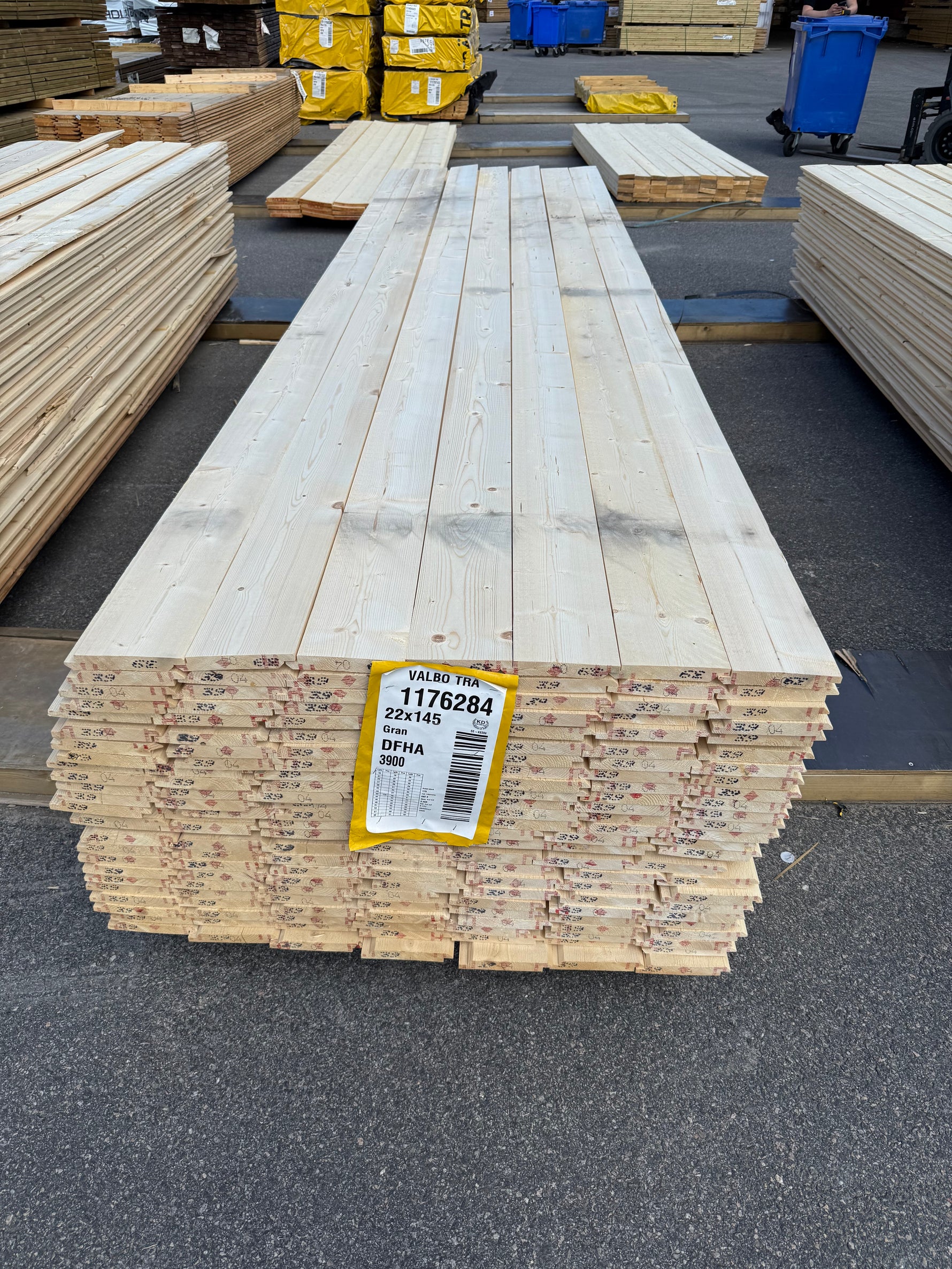 Paket Ytterpanel Dubbelfas Halvspont 22x145mm, 175st 3,90m