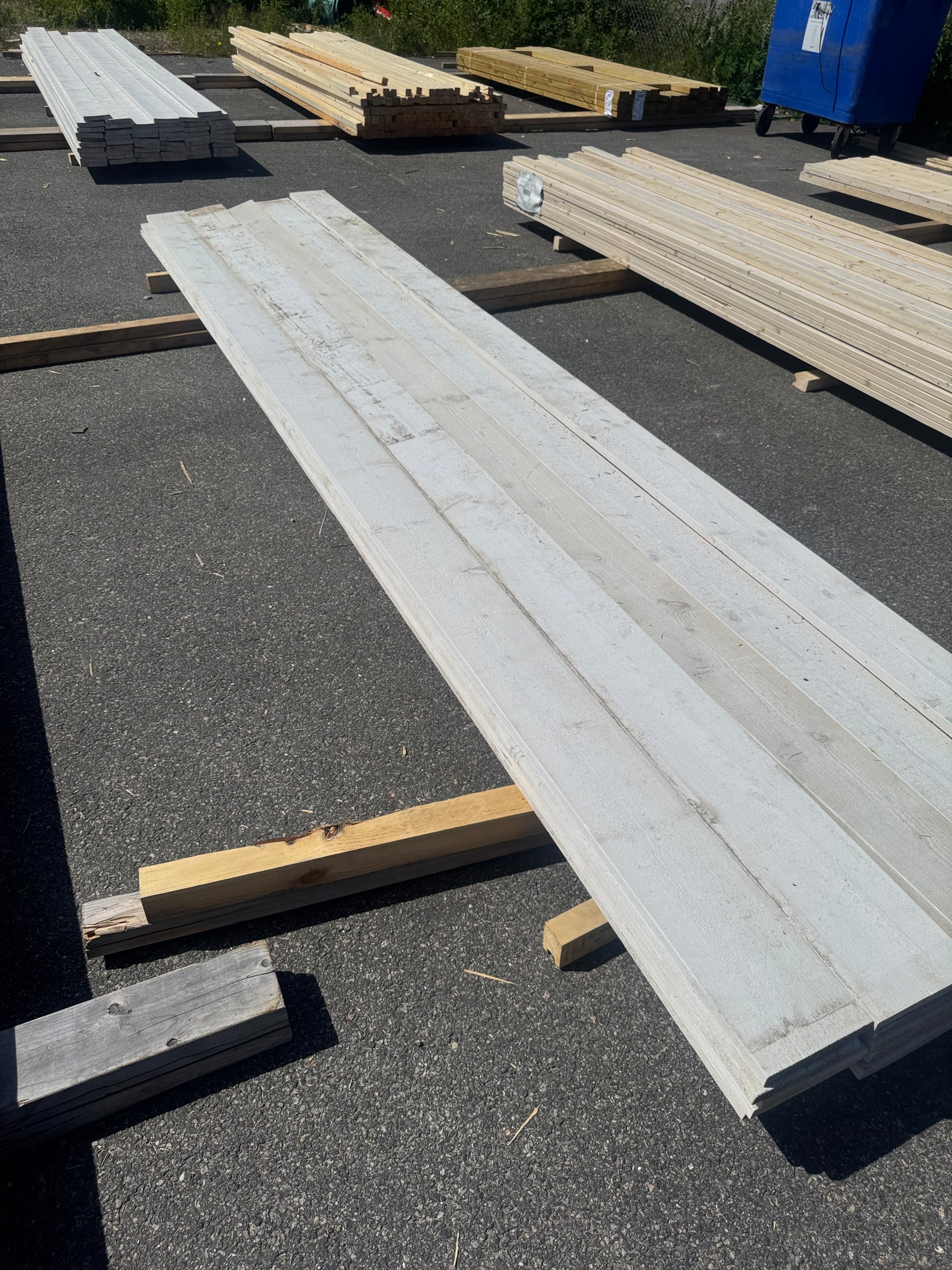 Paket Finsågad Panel 22x170 mm, 26 st 4,20 m Vitmålad