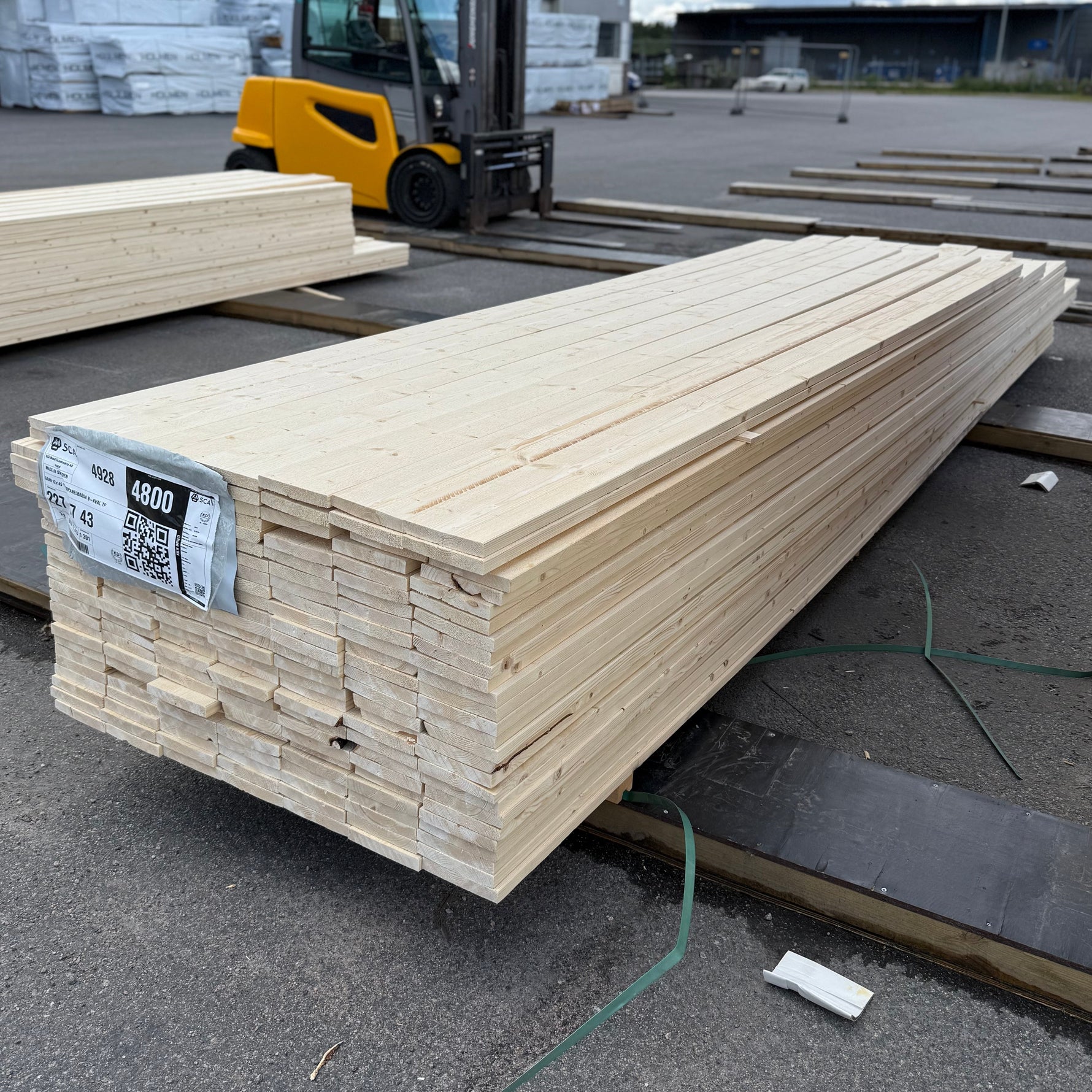 Paket Finsågade Brädor 22x145mm, 182st 3,60–5,40m (Andra sortering)