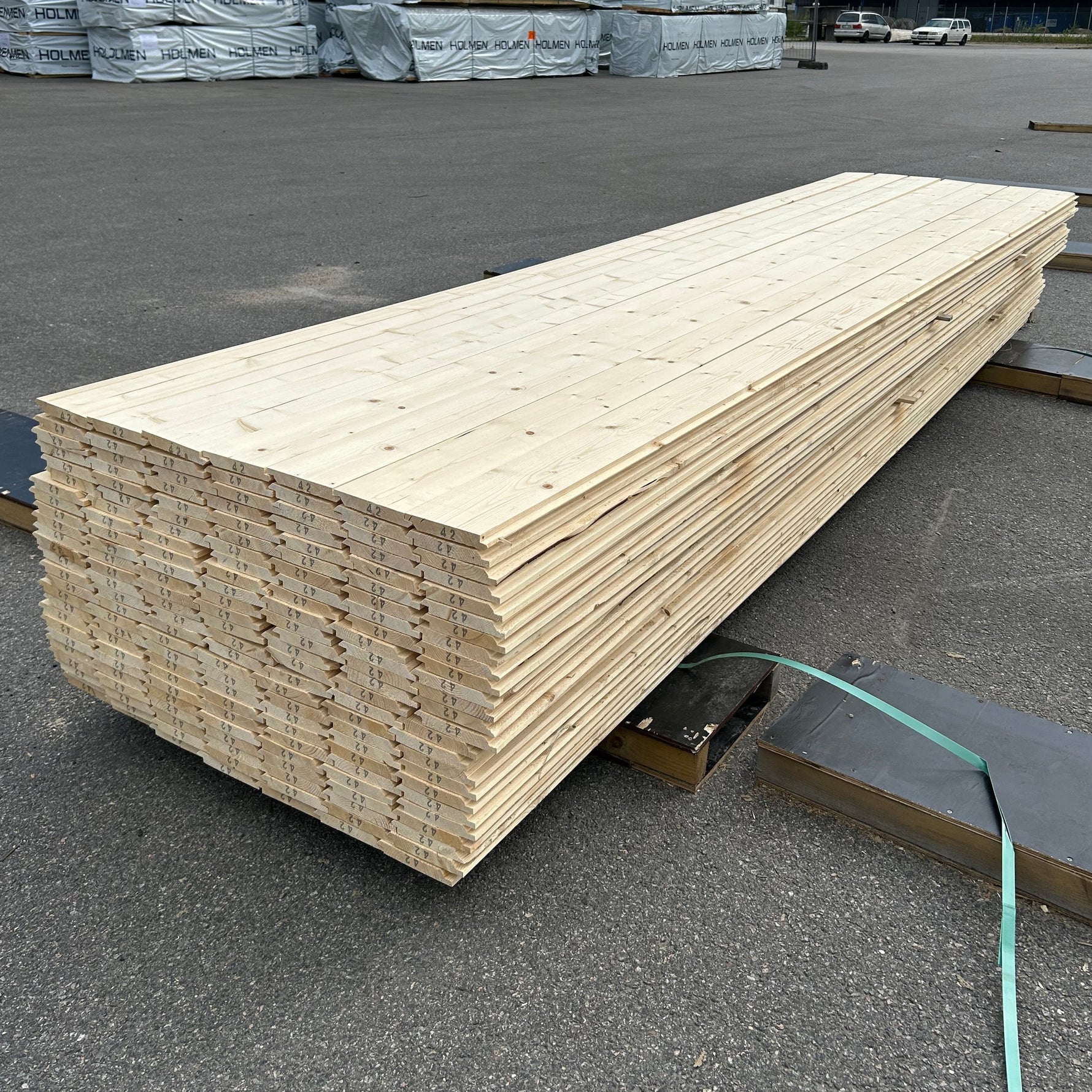 Paket Ytterpanel Dubbelfas Fals 22x145mm 4.20m – 175st (Obehandlad)