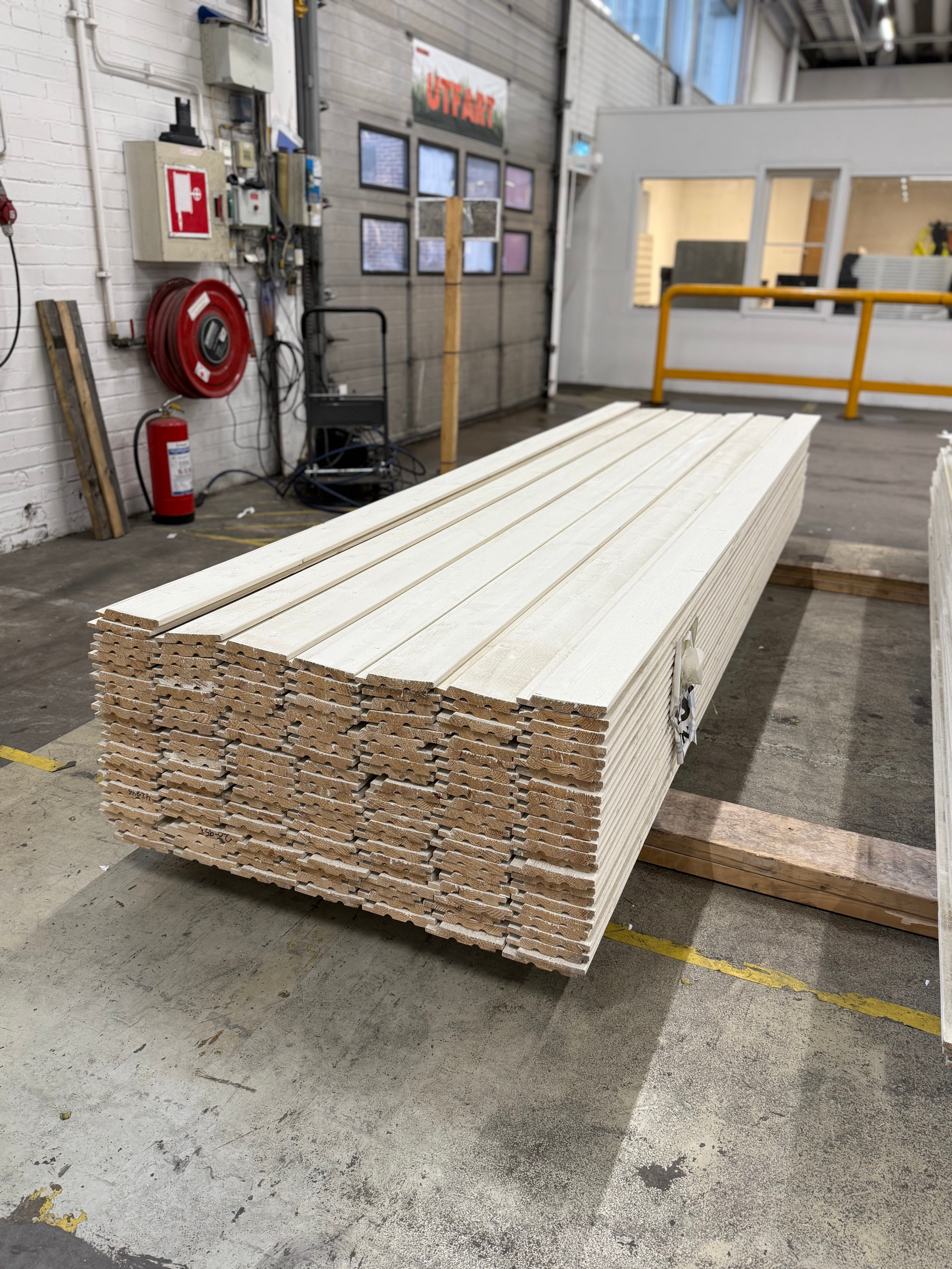 Paket Ytterpanel Falsad Enkelfas 21x147 mm – 156 st 3.60 m Vit