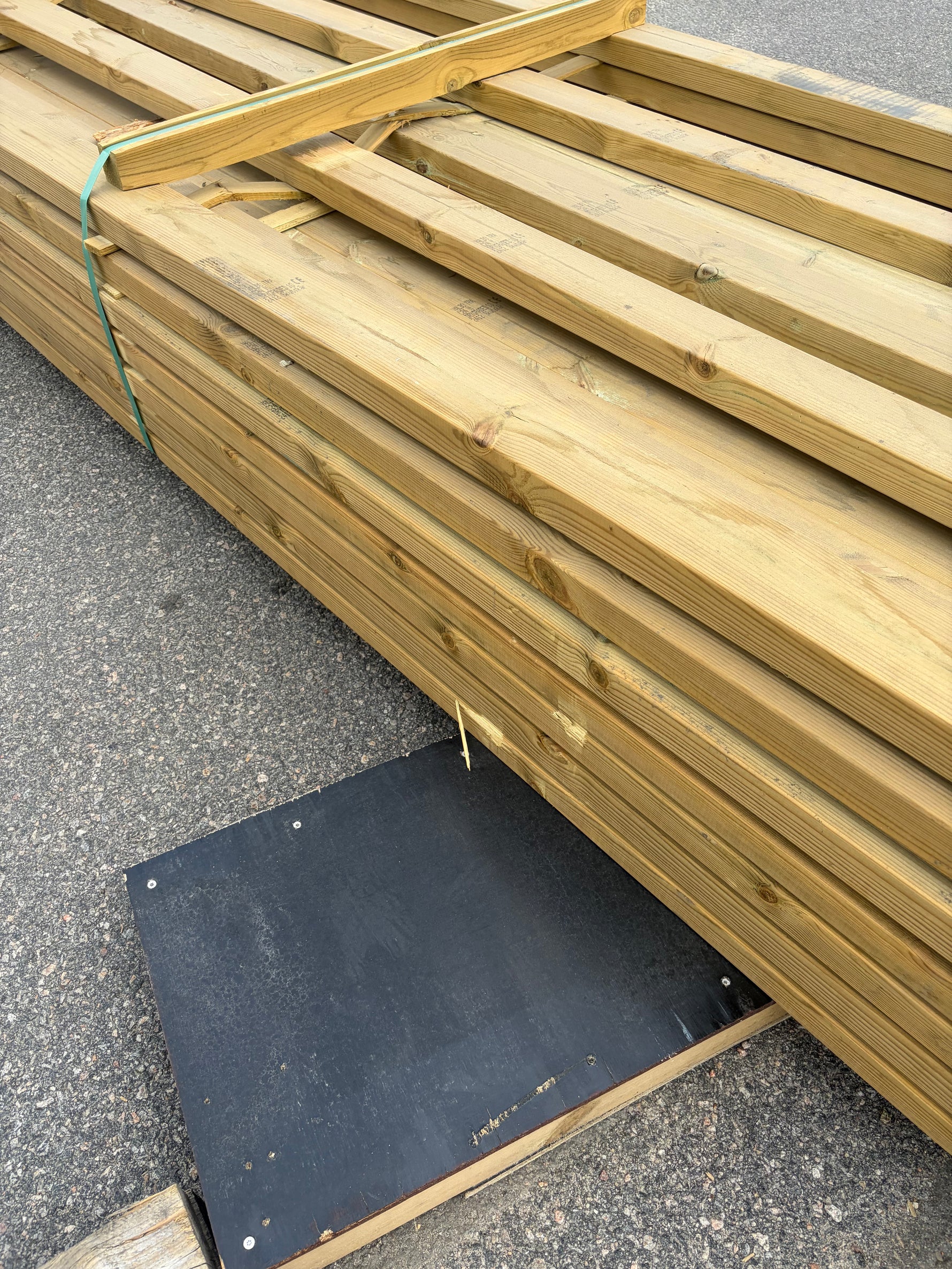 Paket Tryckimpregnerade Reglar 45x95mm C24, 64st 5,10m