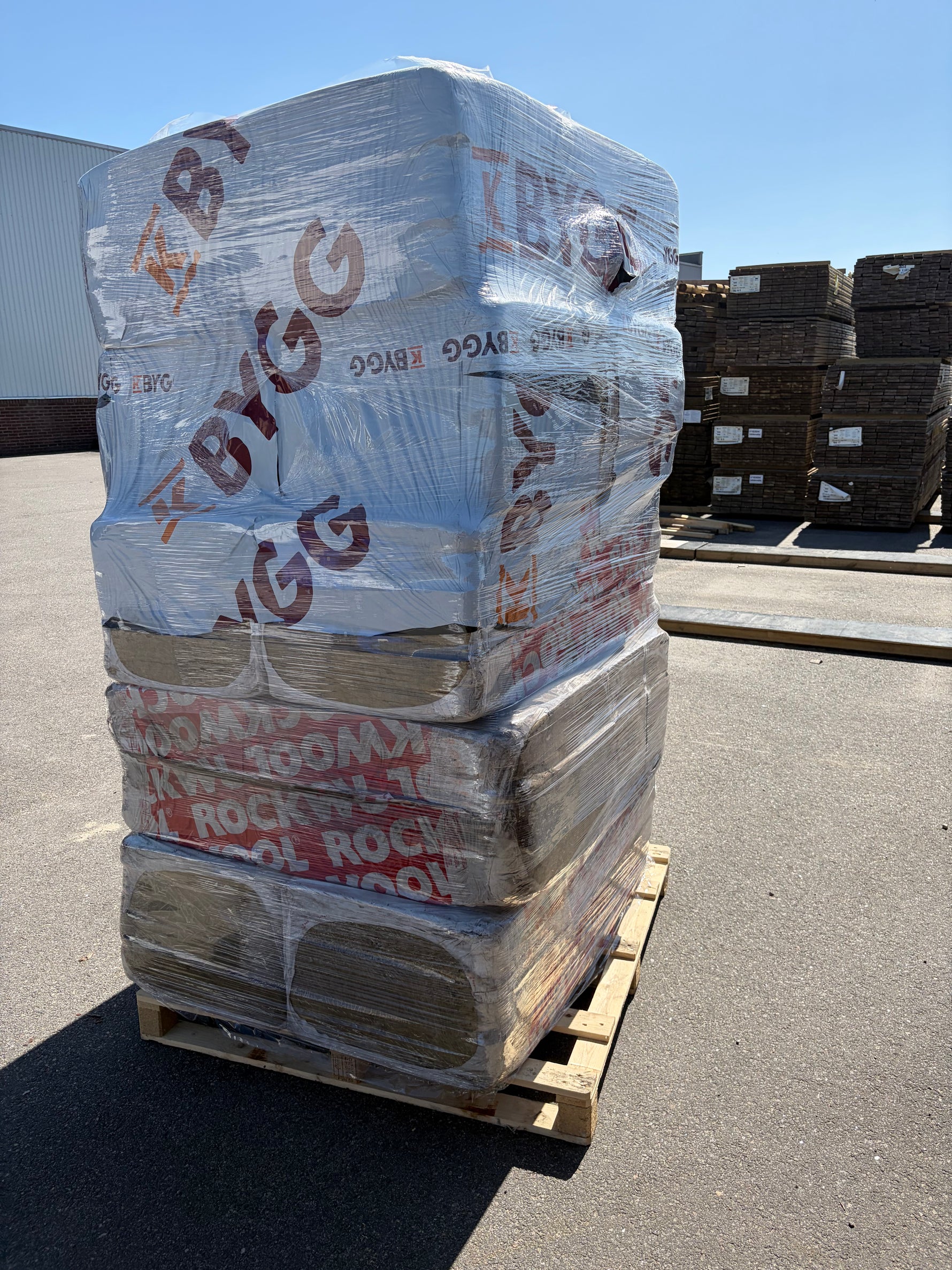 Pall med Isoleringsskivor Rockwool 70mm, 50st