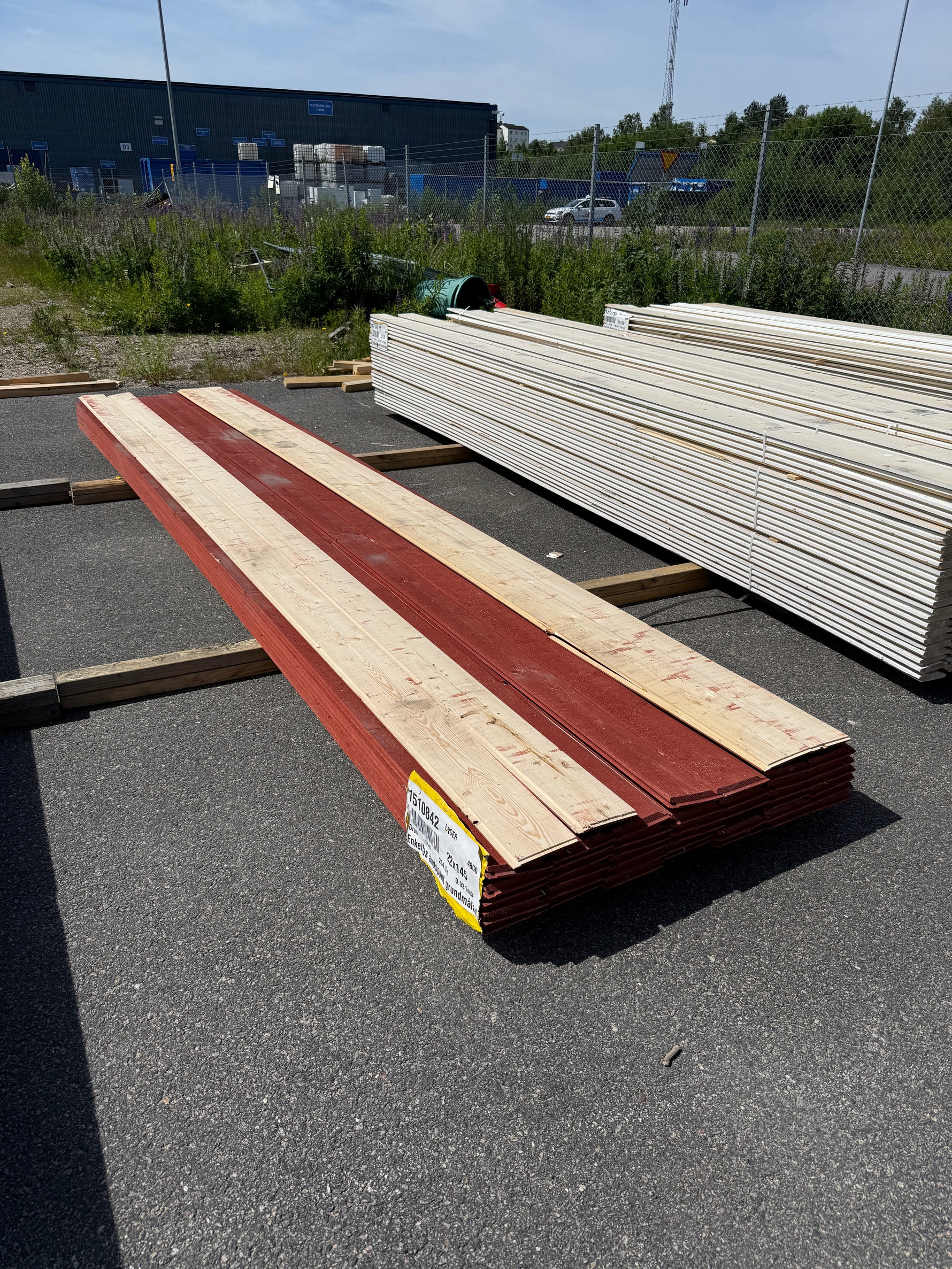 Paket Ytterpanel Enkelfas Ändspont 22x145mm, 46st 4.80m Grundmålad&nbsp;
