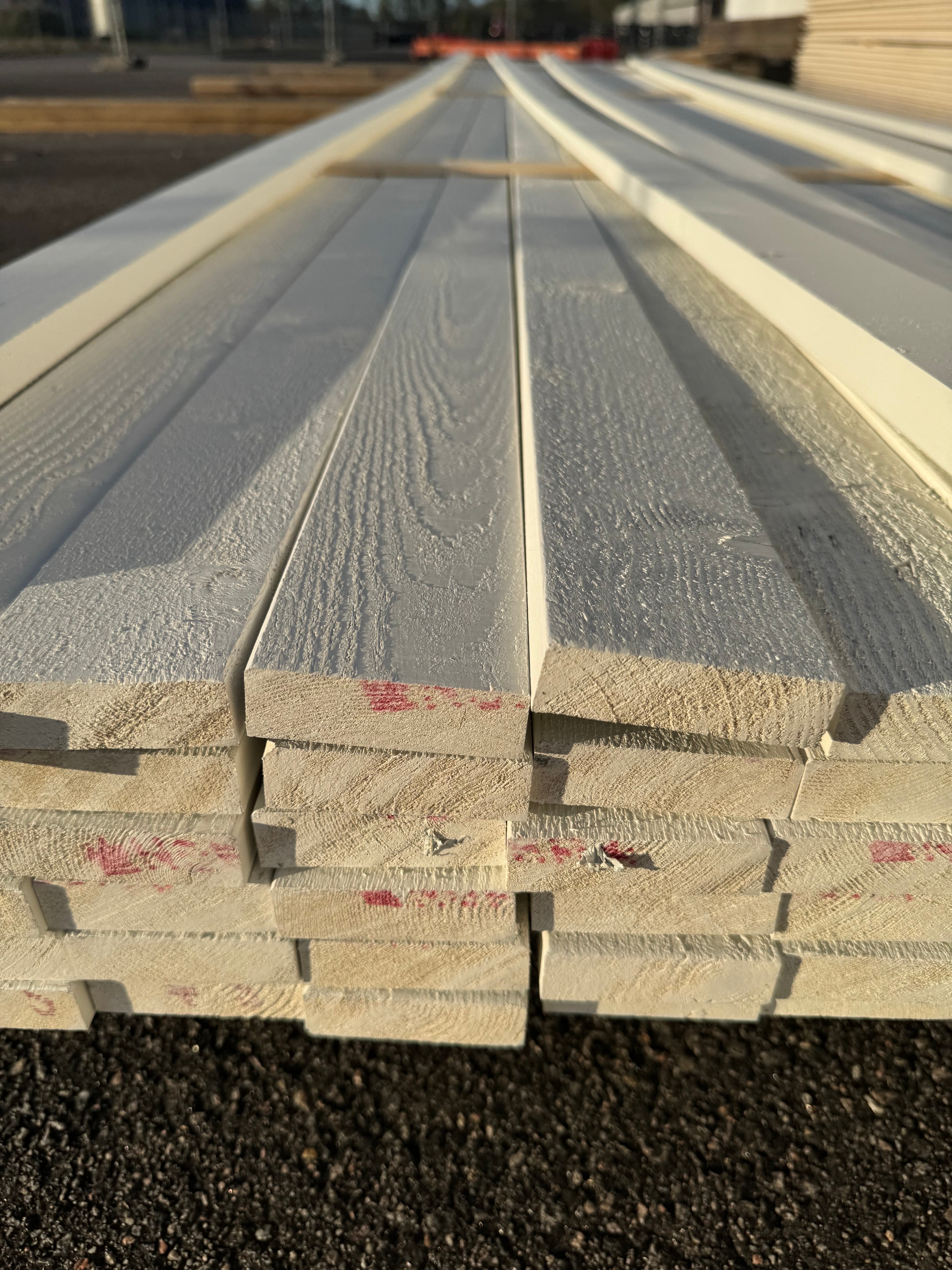 Paket Finsågad Panel Vit 21x70 mm – 4,80 m – 89 st