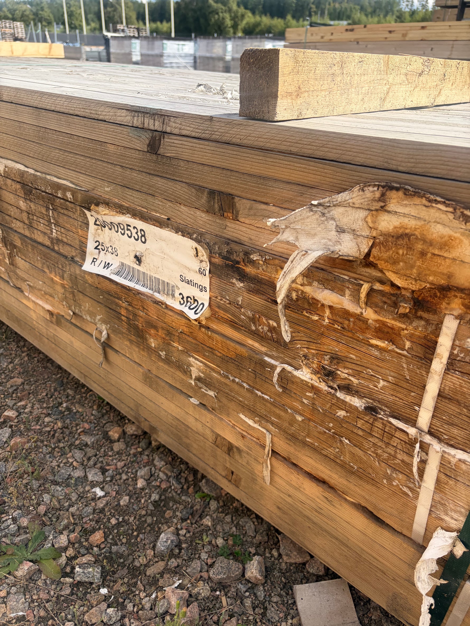 Paket Tryckimpregnerad Läkt 25x36mm, 3,6 m - 560 st